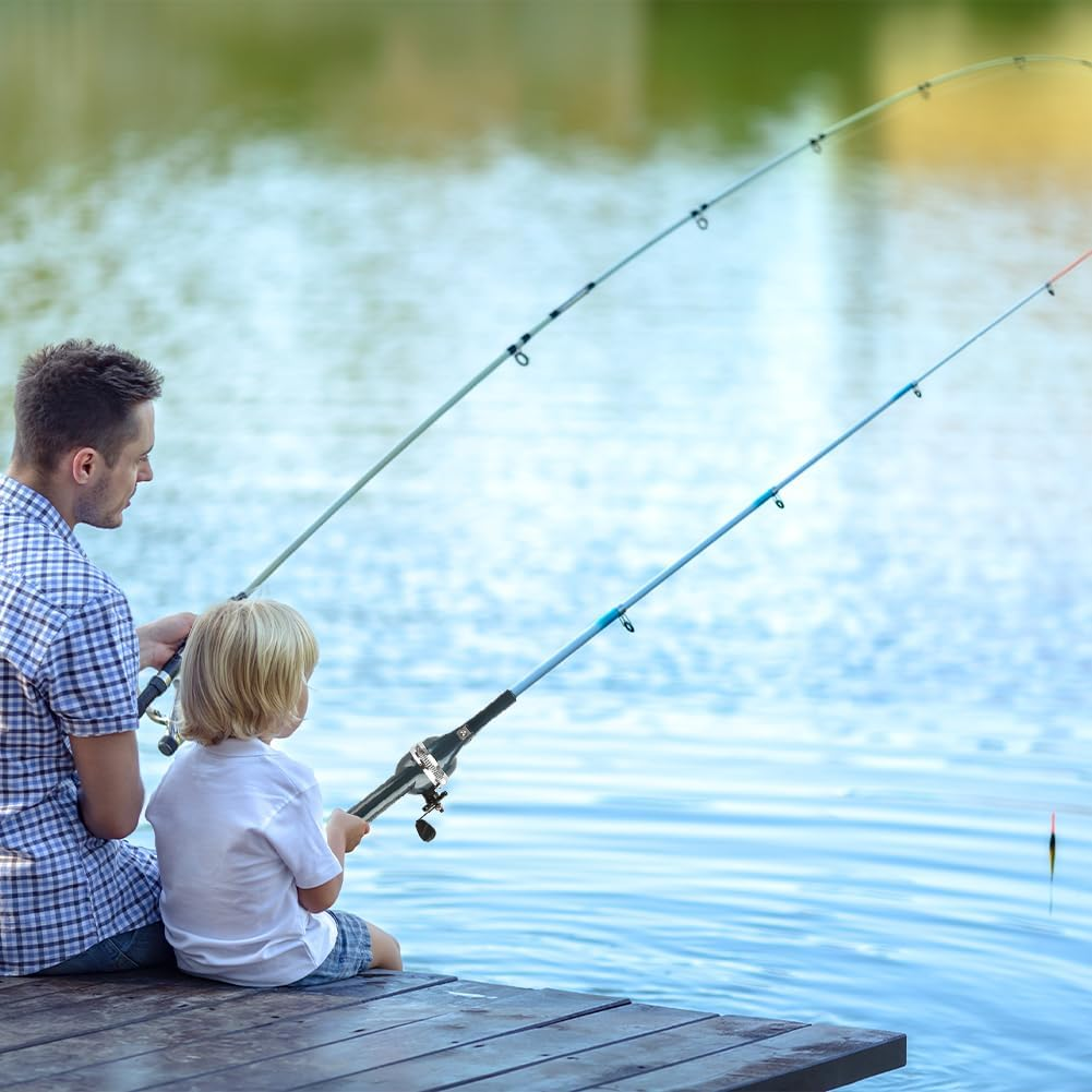 Fishing Rod, Lightweight ABS Stainless Steel Folding Integrated Fishing Pole and Enclosed Reel Portable Tackle Accessory for Kids Adults Travel Saltwater Freshwater Fishing image number 6