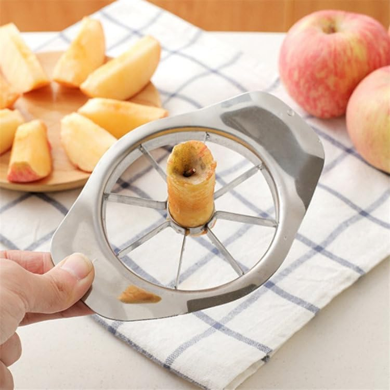 Stainless Steel Apple Slicer and Corer - 8 Blades Heavy Duty Extra Large Apple Cutter- Perfect for Apples, Pears, Pitaya - Easy Grip, Dishwasher Safe, Rust-Resistant, Durable Fruit Slicer (2PCS) image number 6