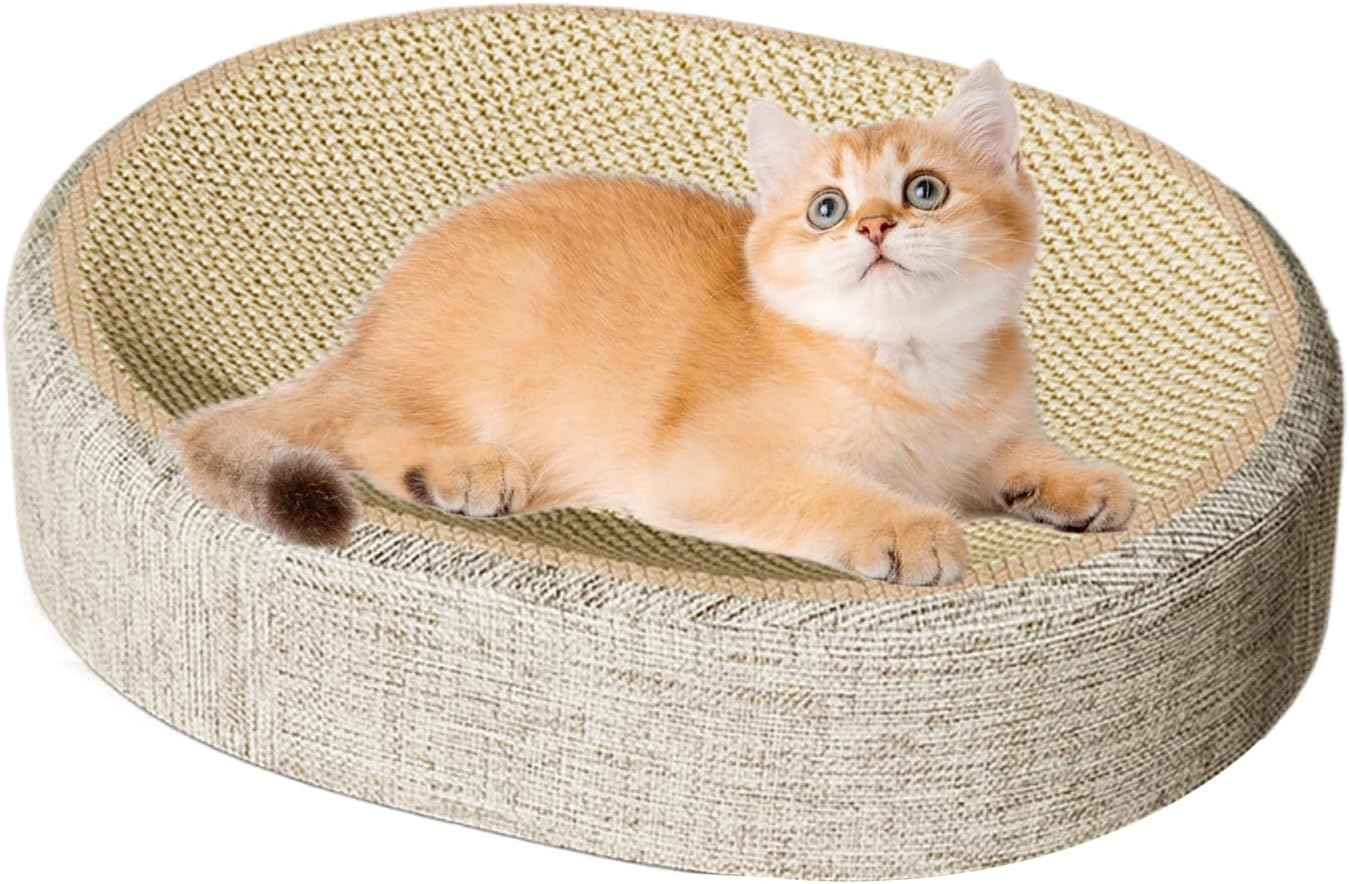 Mwqpgyh Cat Scratching Board - Indoor Scratching Board for House Cats - Sisal Braided Cardboard Cat Furniture Living Room Bedroom Floor Corners image number 5