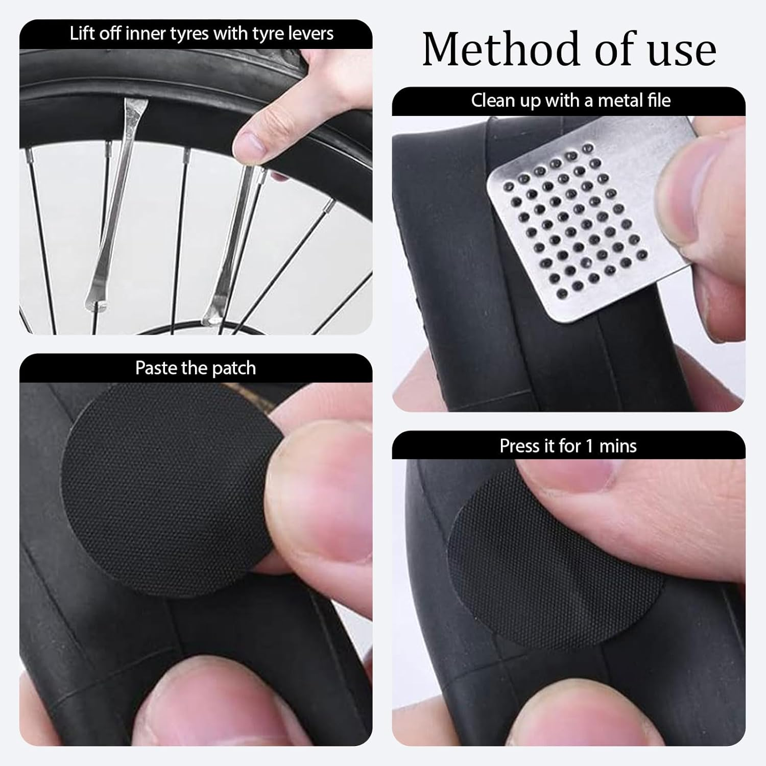 53Pcs Tyre Repair Kit, Inner Tube Tire Bike Repair Kit, Puncture Repair Kit Bicycle, Bicycle Tire Repair Tools, Suitable for All Bicycles, Mountain Bikes, Road Bikes and Commuter Bikes image number 1