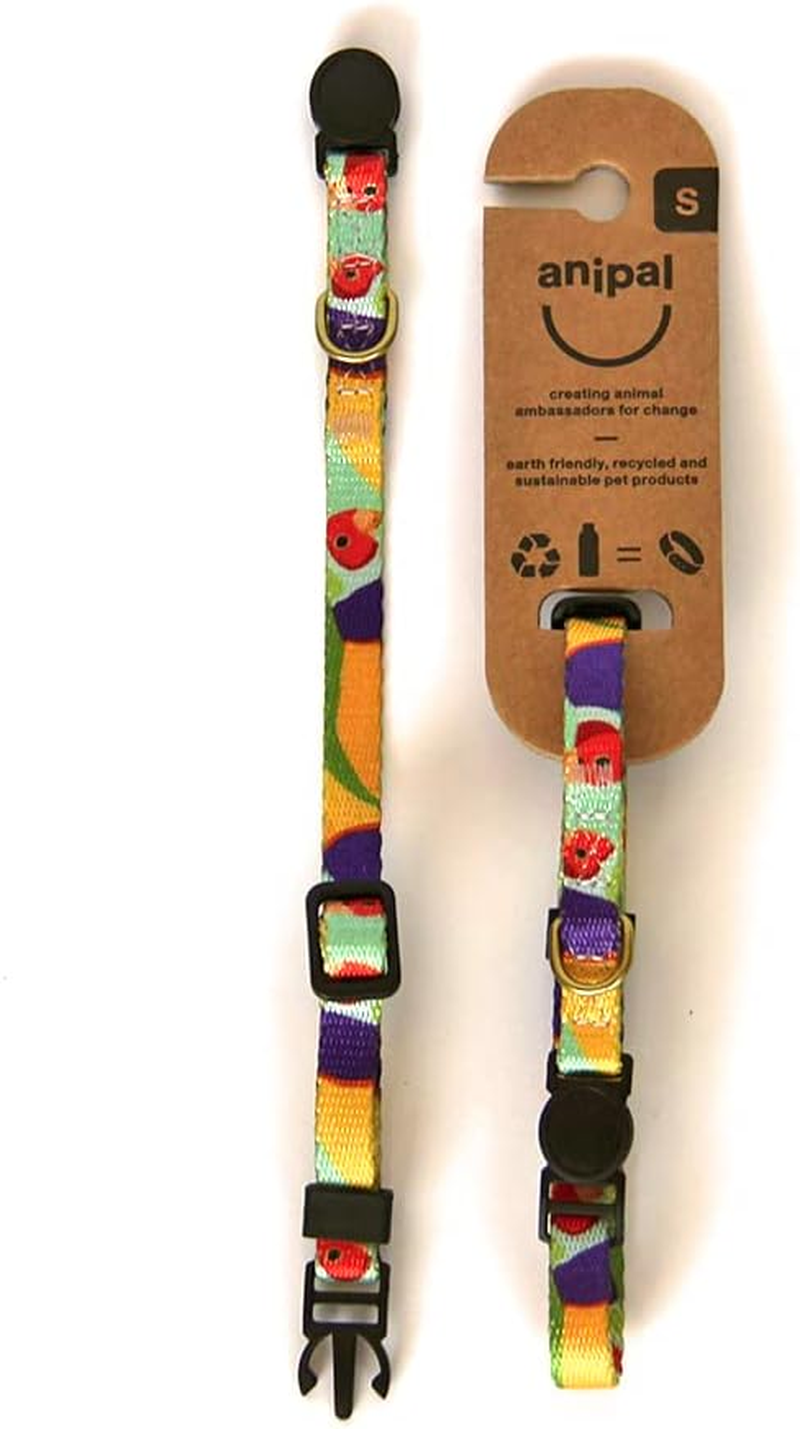 Anipal Gigi the Gouldian Finch Cat Collar - S - from Recycled Plastic Bottles image number 1