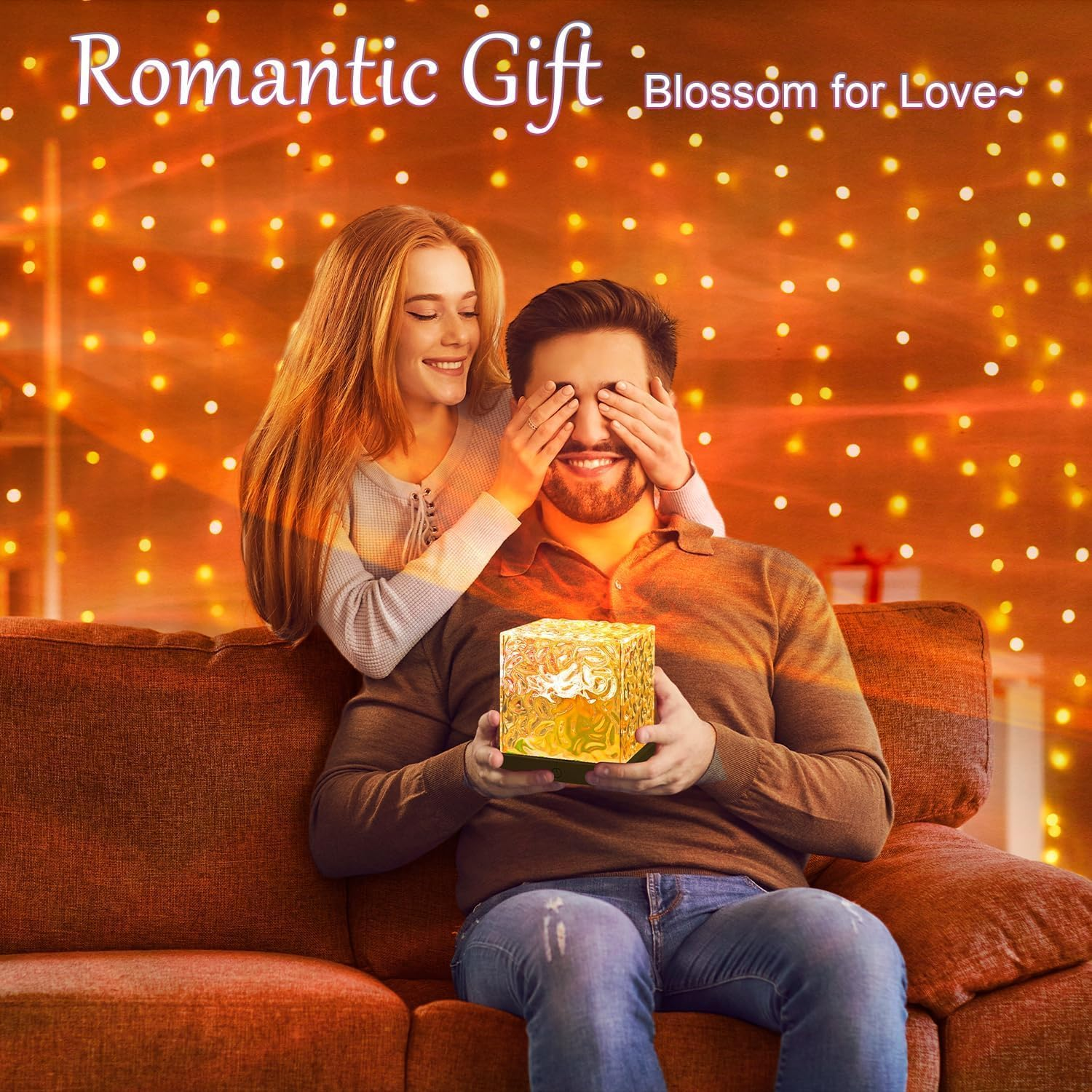 Ocean Galaxy Light Projector, 16 Color Water Ripple Projector with Remote Control, Ocean Wave Projector Light Cube,Ocean Wave Sensory for Living Room Bedroom Decor/Party Rooms