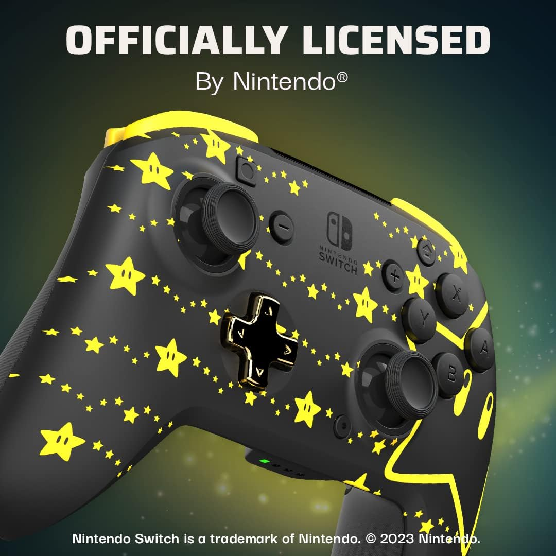 PDP Rematch Wireless Controller Glow Mario Stars Switch/Nintendo Switch