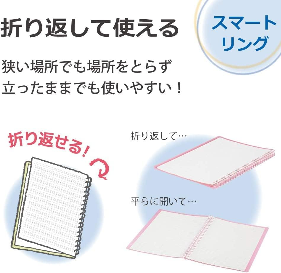 Kokuyo Campus Smart Ring Binder, up to 60 Sheets, B5, 26 Holes, Transparent (RU-SP706T) image number 2