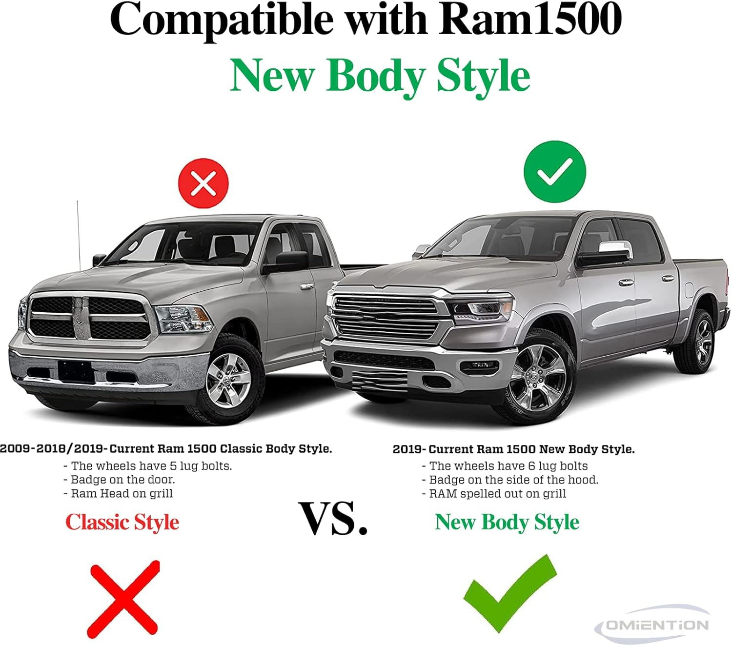 Mud Guards Flaps Compatible with 2019-2024 Ram 1500 (New Body Style) with OEM Fender Flares, Front & Rear Set - Black (NOT for Classic or TRX Models) image number 3