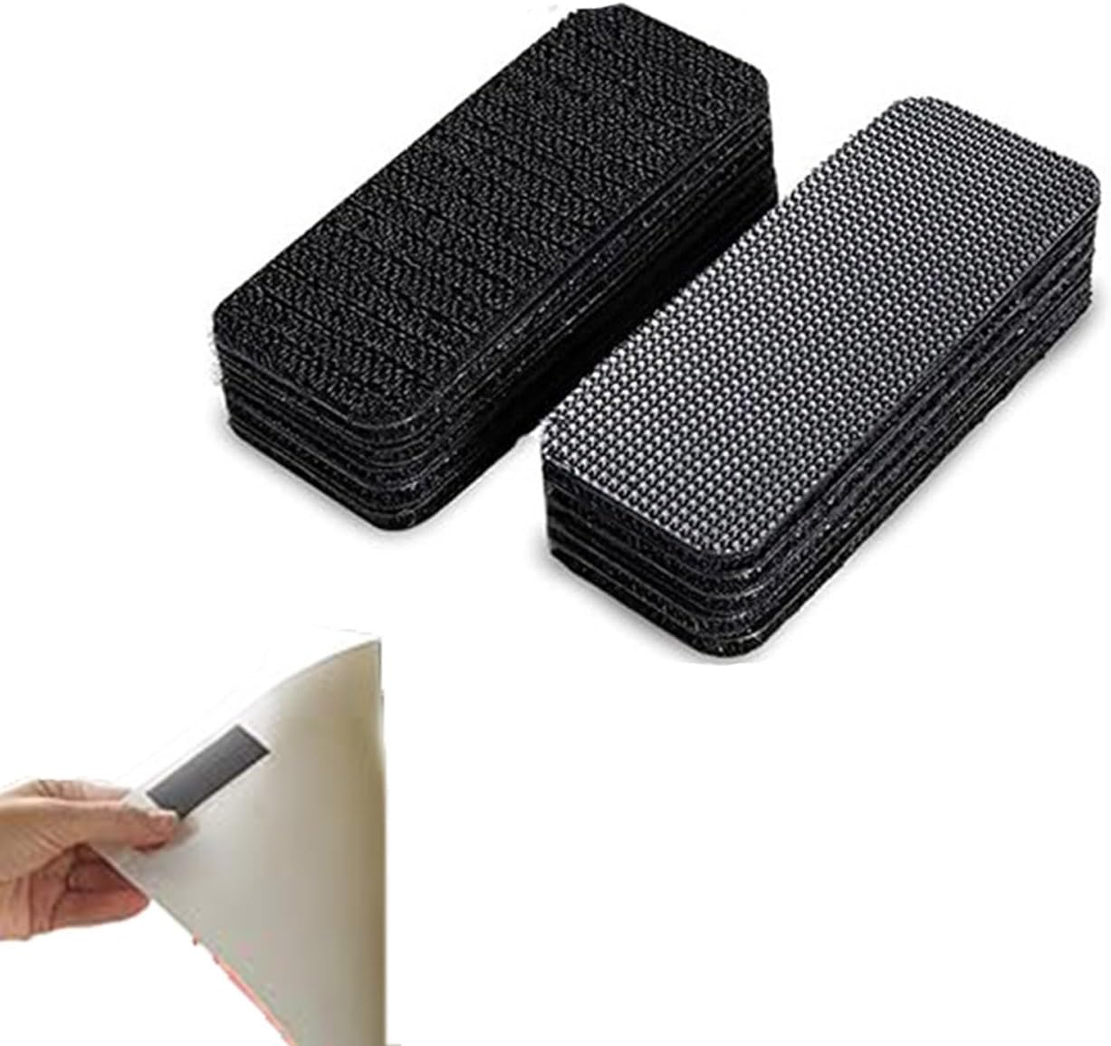 Roczential 16 Set Velcro Tape (7.5 X 2.5 Cm), Velcro Dots with Adhesive Heavy Duty, Velcro Strips for Couch Cushions, Carpet, Pedal Board (Black) image number 3