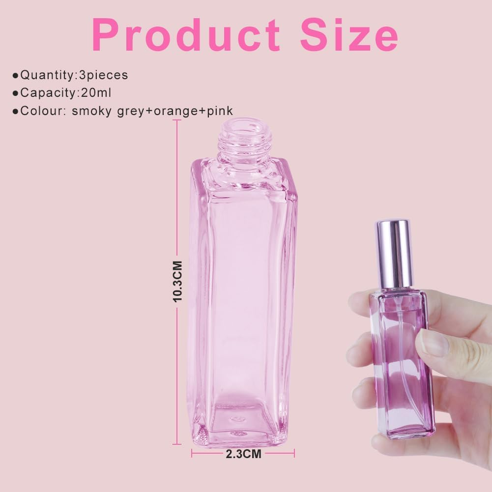 LOPHE Perfume Atomiser, 6 X 10 Ml Perfume Atomiser Refillable Mini Perfume Atomiser with Dispenser, Atomiser Perfume Spray Bottle for Travel Men and Women, Holidays, Air Travel, Orange - Multicoloured image number 5