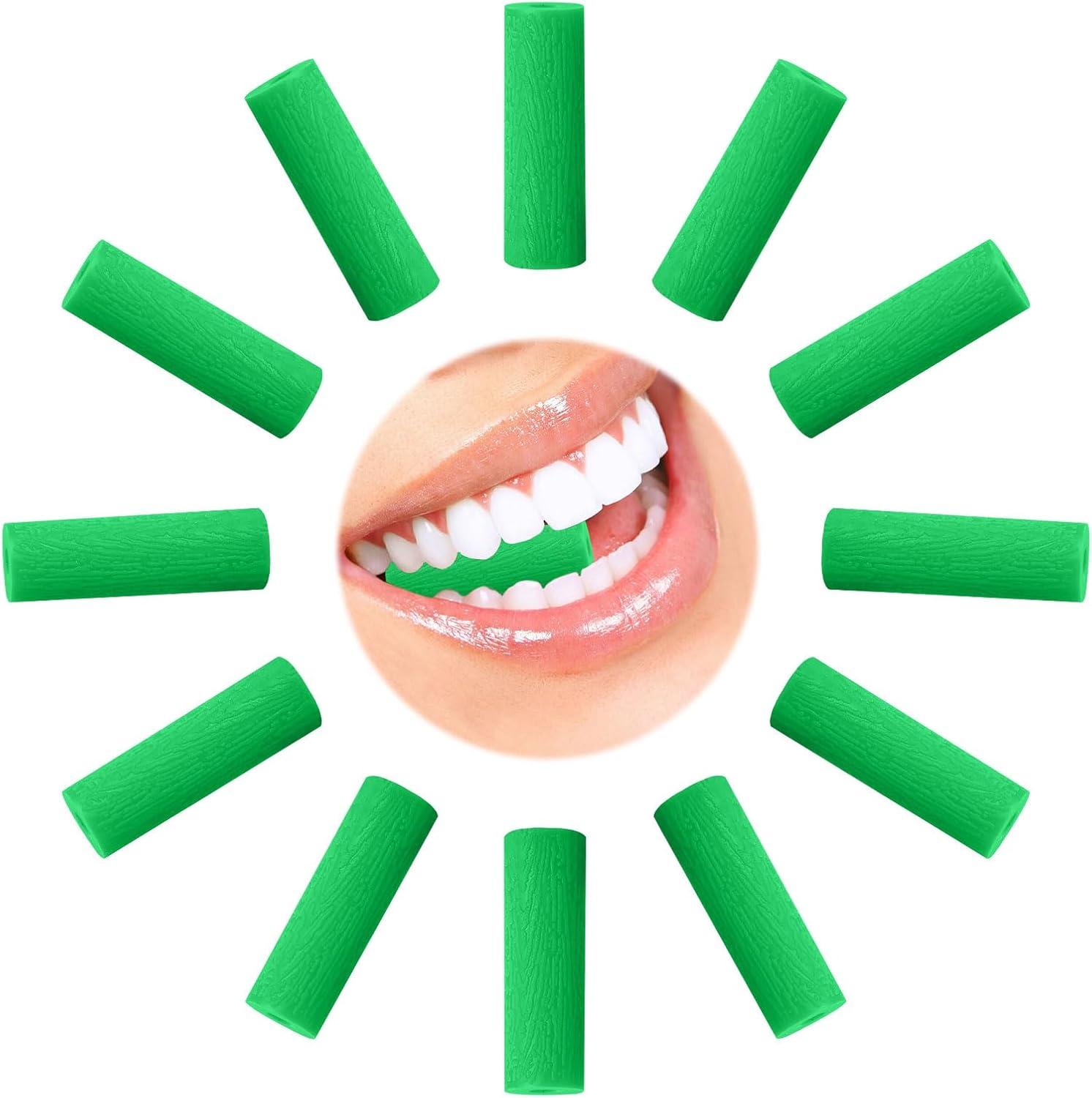 Aligner Chewies, 12Pcs Orthodontic Chewies, Aligner Chompers, Silicone Orthodontic Chompers, Aligner Trays Seaters Chewies, Dental Chewies, Retainer Chew, Compatible with Invisalign Chewies (Green) image number 3