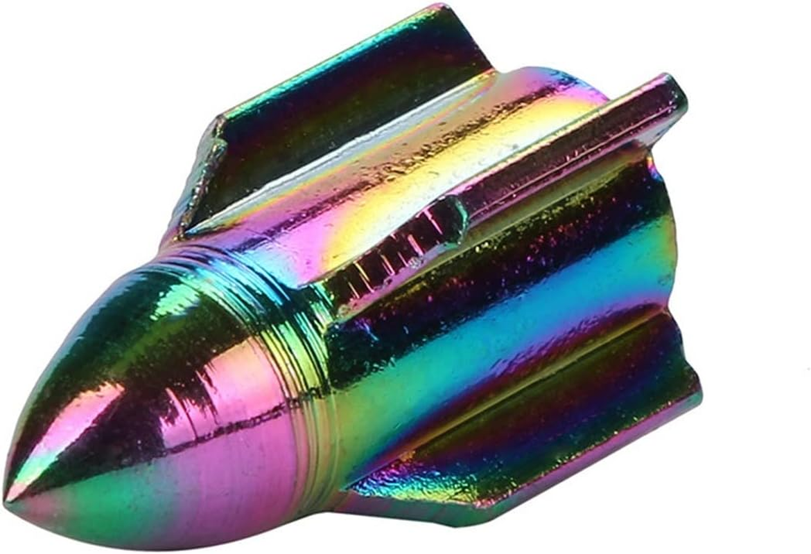 Car Tire Valve Stem Caps 4Pcs Bolt-In Aluminum Theftproof Valves Caps Car Wheel Tires Valves Tyre Stem Air Caps (Color : 17) image number 1