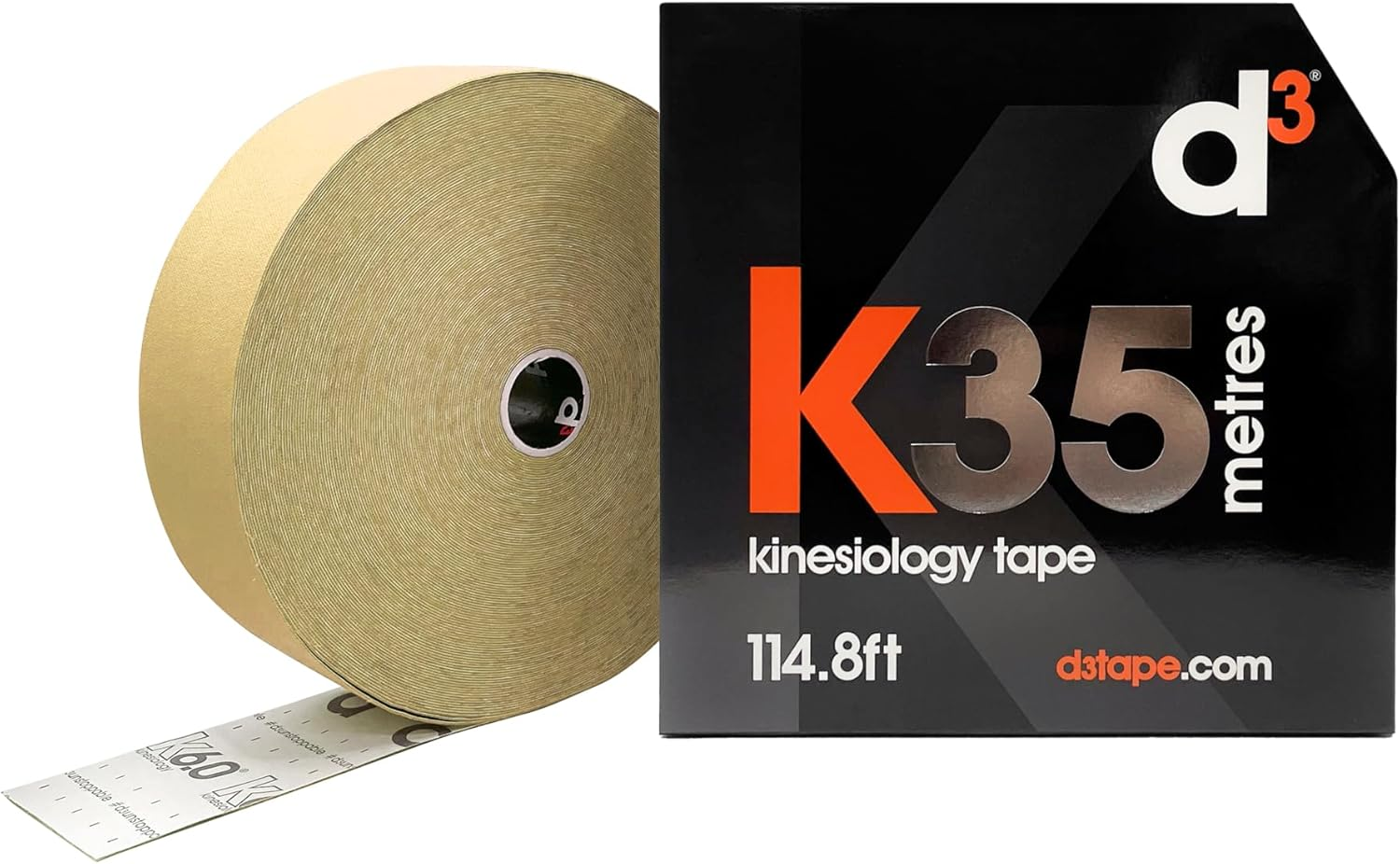 D3 K35 Extra Long Kinesiology Tape Roll 50Mm X 35M Latex-Free Hypoallergenic Joint Muscle Sports Physio Medical Injury Support (Lime)