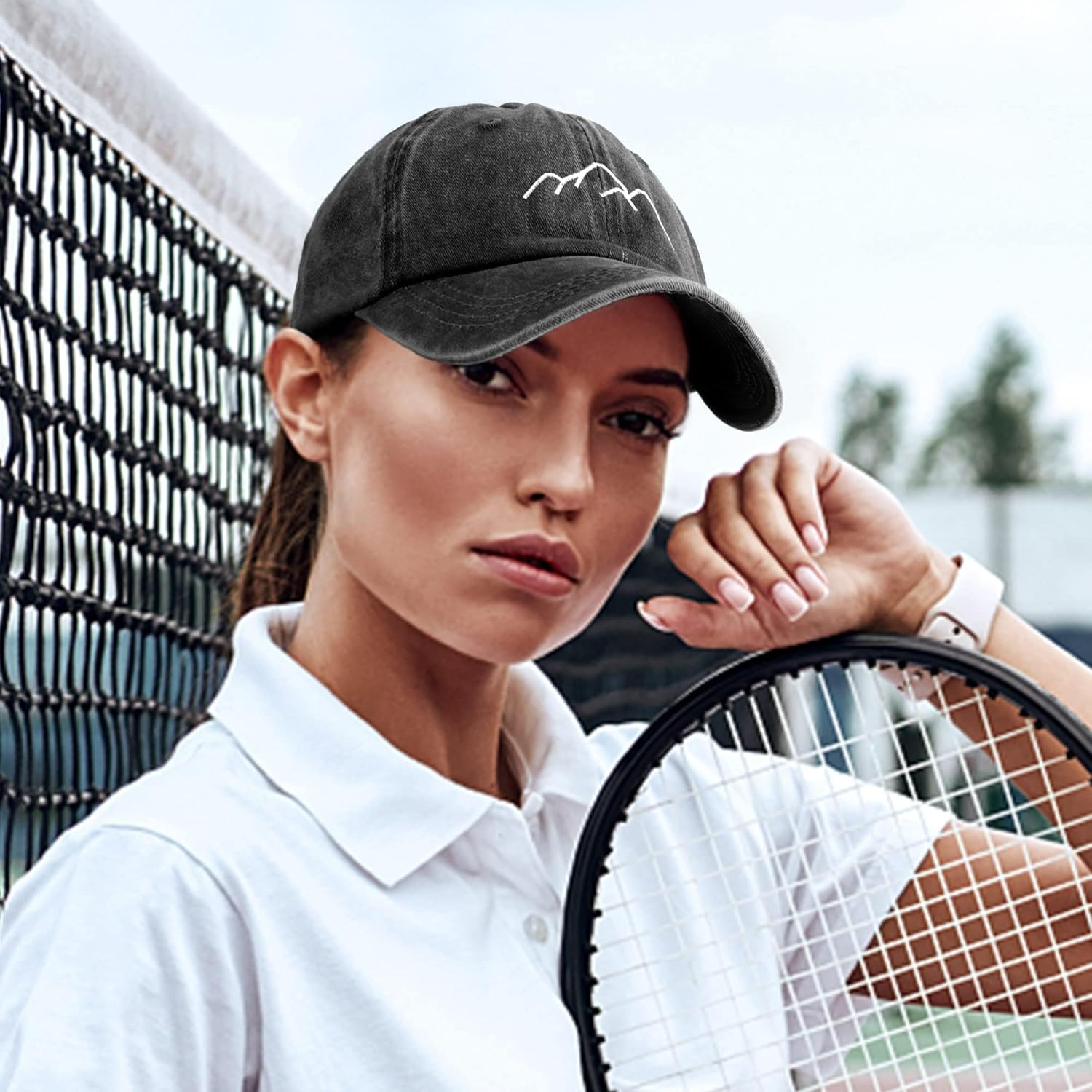 Ponytail Baseball Cap for Women &ndash; Adjustable, Breathable Cotton, Sun Protection, High Ponytail Hole, Vintage Washed Style &ndash; Comfortable & Stylish Activewear Hat image number 4