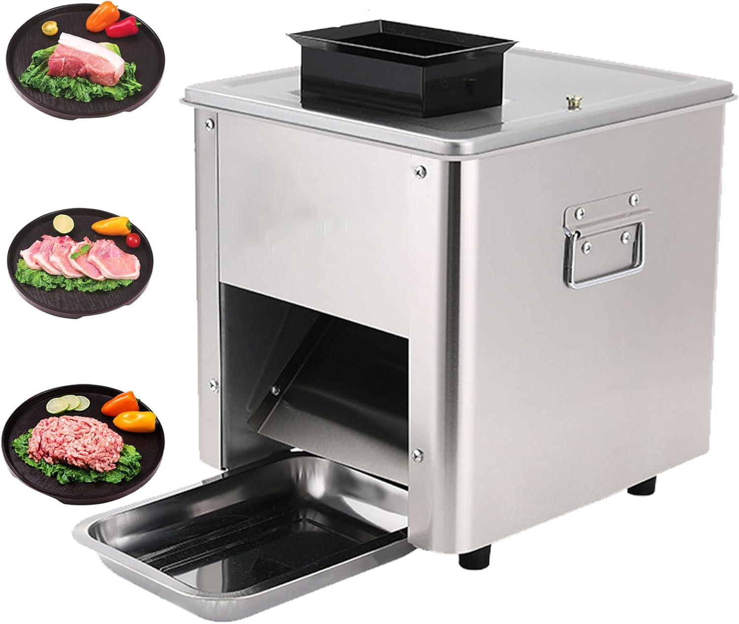 850W Commercial Meat Cutter Cutting Machine Optional Blades from with 5Mm Blade, 850W Electric Stainless Steel Fresh Meat Shredded Slicer Processing Machine 5Mm image number 2