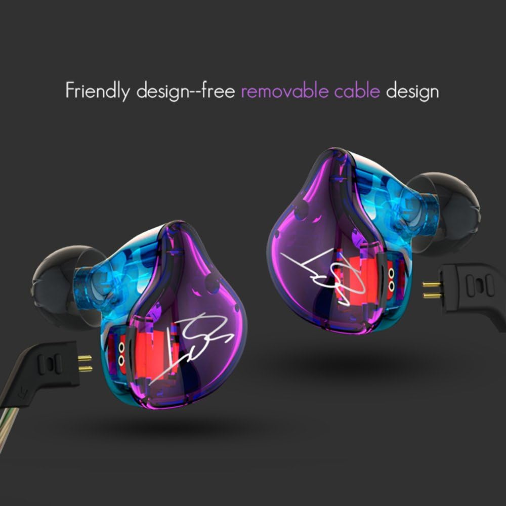 KZ ZST Dynamic Hybrid Dual Driver in Ear Earphones (Colorful with Mic) image number 1