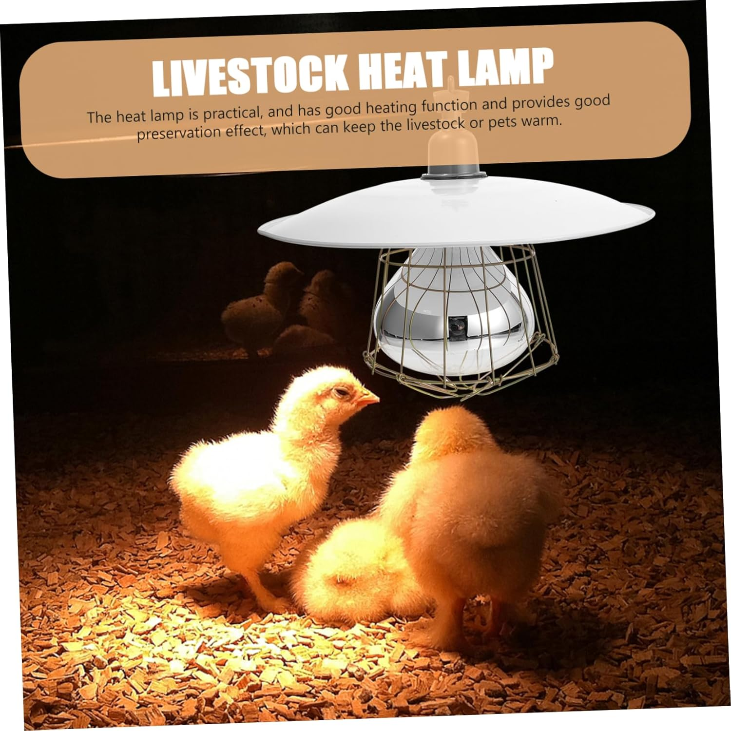 MERRYHAPY Heating Insulation Lamp Poultry Heater 150W Livestock Heat Lamp Warm Light for Pet Brooding Heat Preservation Animal Warmth with Easy Installation image number 5