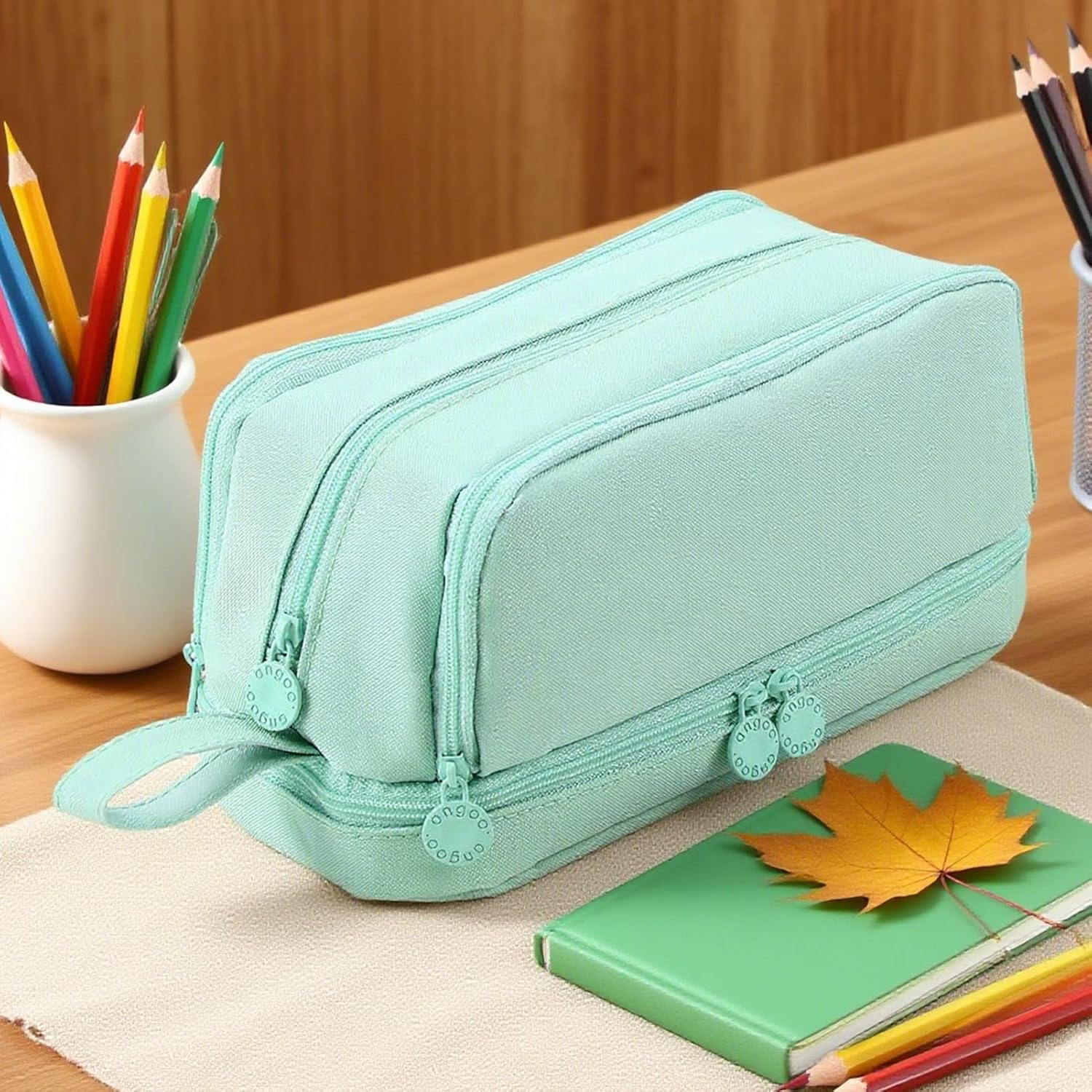 Big Capacity Pencil Case | School Large Pencil Bag Pen Pouch | Pen Bag Holder with 4 Compartments for Stationery Supplies Marker School Office Classroom College Kids Adults image number 6