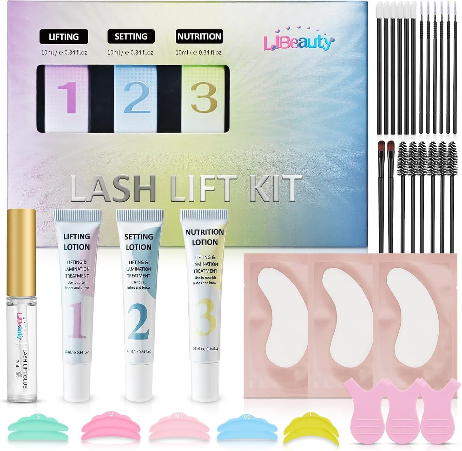 Libeauty Lash Lift Kit, Brow Lamination Kit, Lash Perm Kit, Eyelash Perm Tube Design, Precise Control, Convenient Storage, Simple Operation, Suitable for Home and Salon image number 3