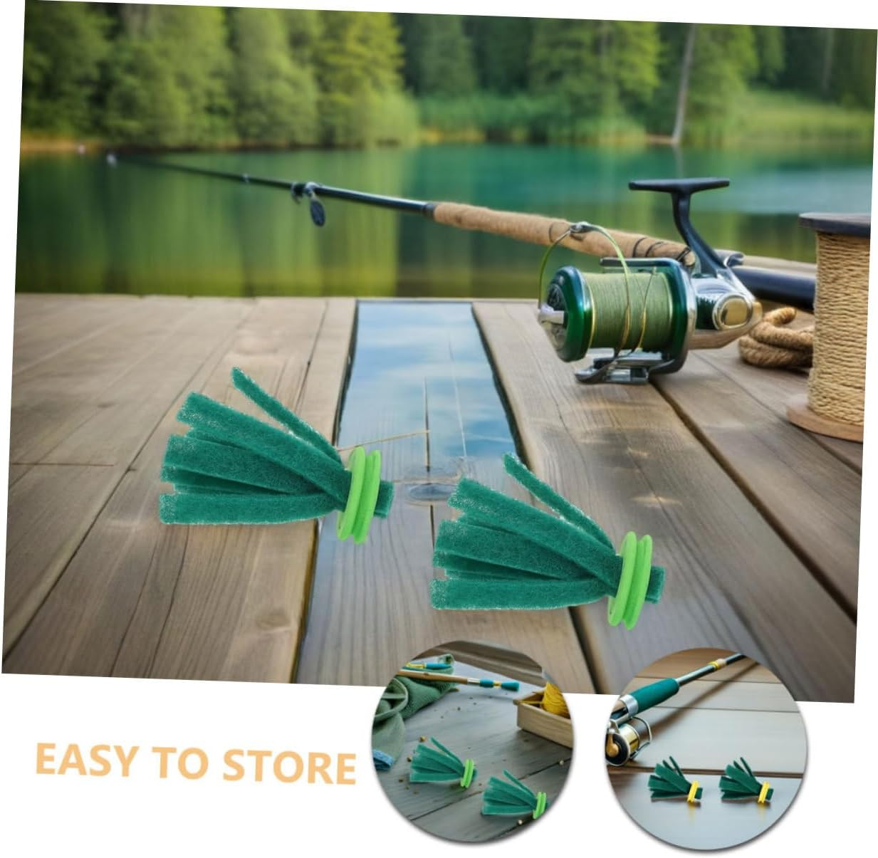 TEHAUX 30Pcs Aquarium Fish Breeding Mop Soft Floating Spawn Mop for Fish Tanks Natural Egg Collector for Aquatic Pets Breeding and Efficient Egg Collection image number 5