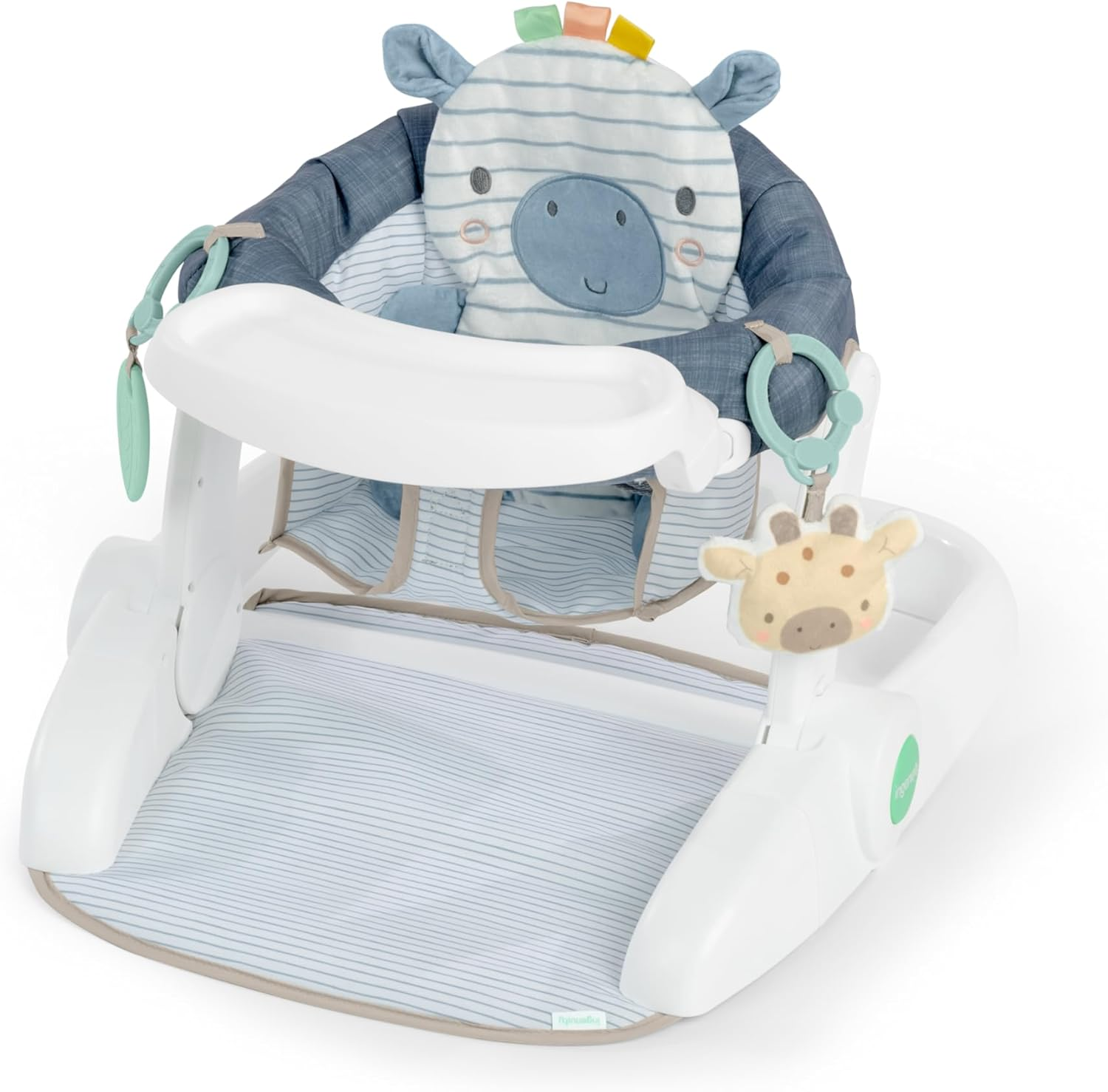 Ingenuity Prop Spot Baby Seat with Removable Tray, 2 Linkable Toys, Prone Mat, Gender Neutral, 4-12 Months image number 3