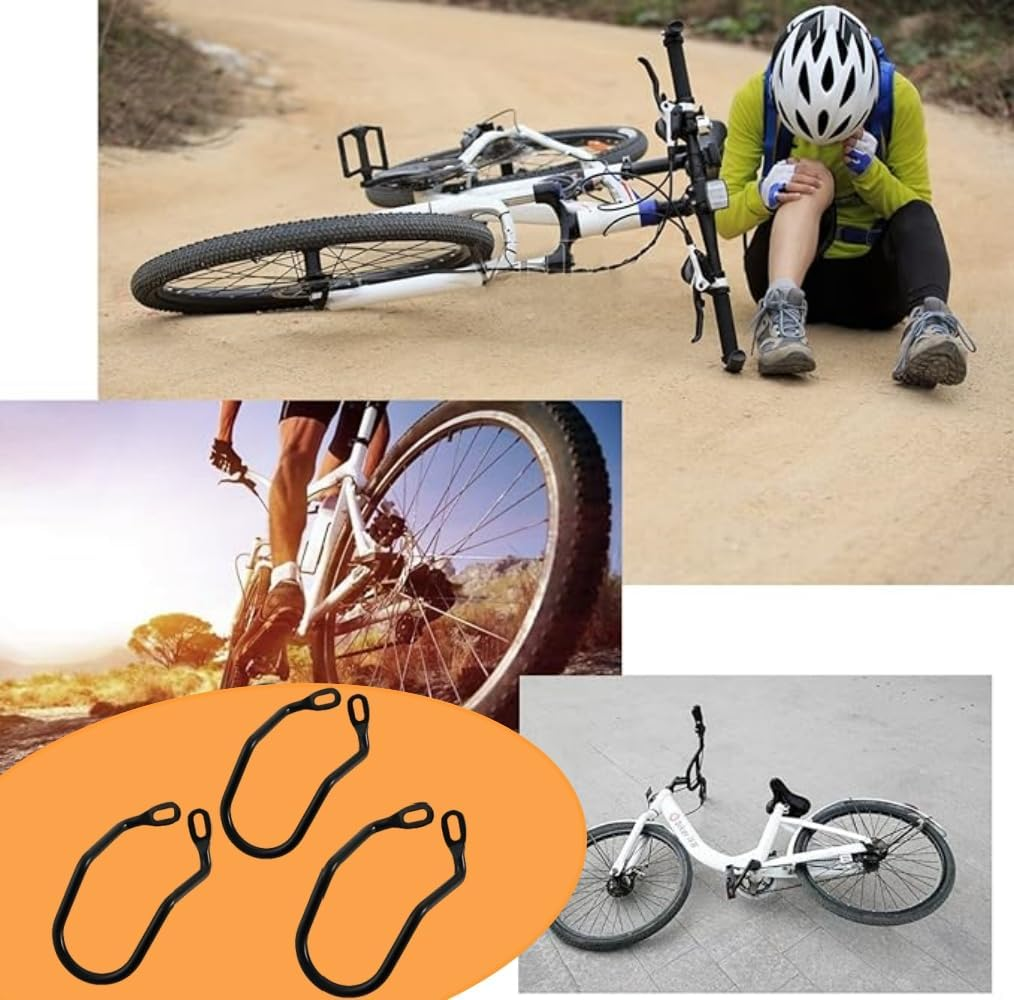 3Pcs Bicycle Rear Derailleur Protector, Steel Derailleur Guard, Bike Rear Derailleur Hanger Rear Gear Protector,Chain Stay Guard for Outdoor Mountain Road Cycling, Bike,Black Derailleur Guard, 150 Mm image number 3