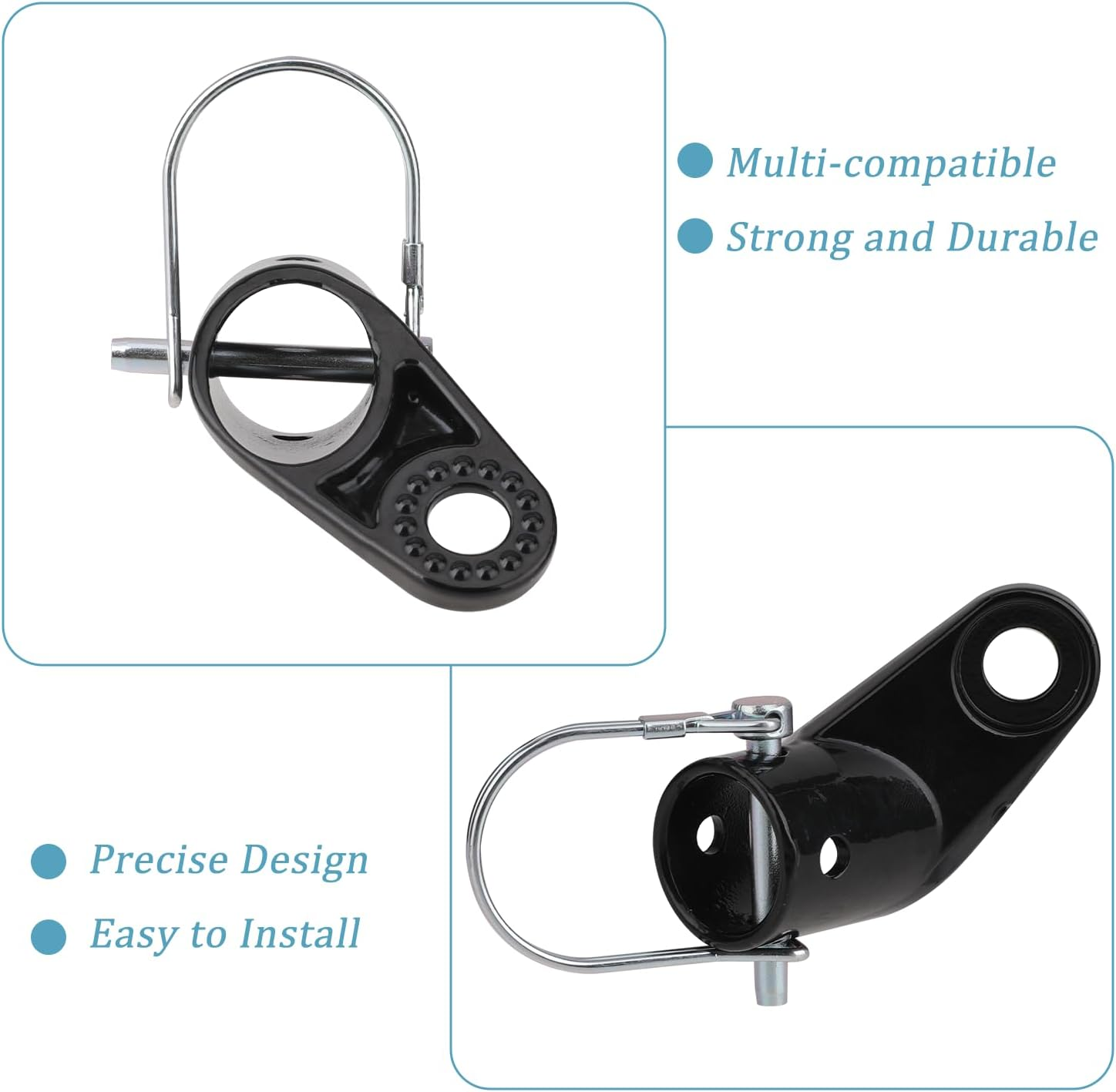 Bike Trailer Hitch Set, Heavy Duty Bicycle Trailer Coupler Replacement Bike Cargo Trailer Connector Attachment for Children'S/Pet Trailers, Cycling Adapter Accessories (Black) image number 4