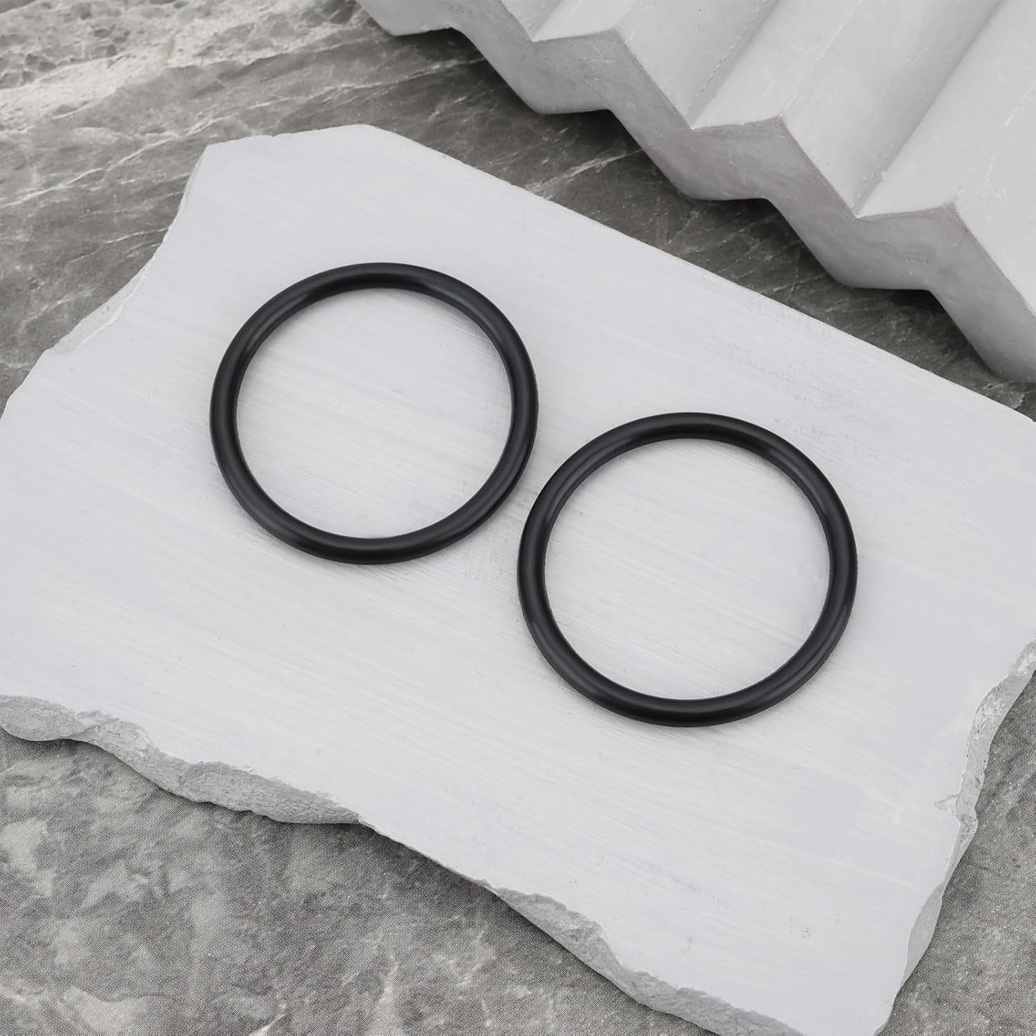 10Pcs O-Ring Seals 43Mm OD 36Mm ID 3.5Mm Width Replacement Part 98066000 Compatible with Hansgrohe Bathtub Drain Black image number 1