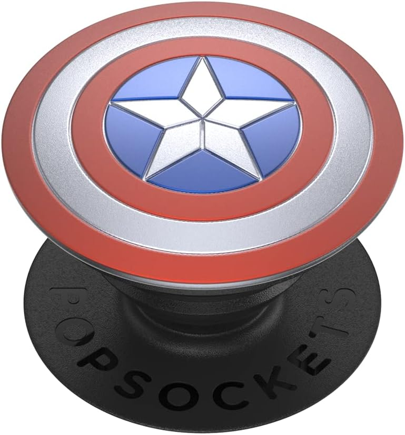 Popsockets: Popgrip - Expanding Stand and Grip with a Swappable Top for Smartphones and Tablets - Enamel Captain America Shield image number 3