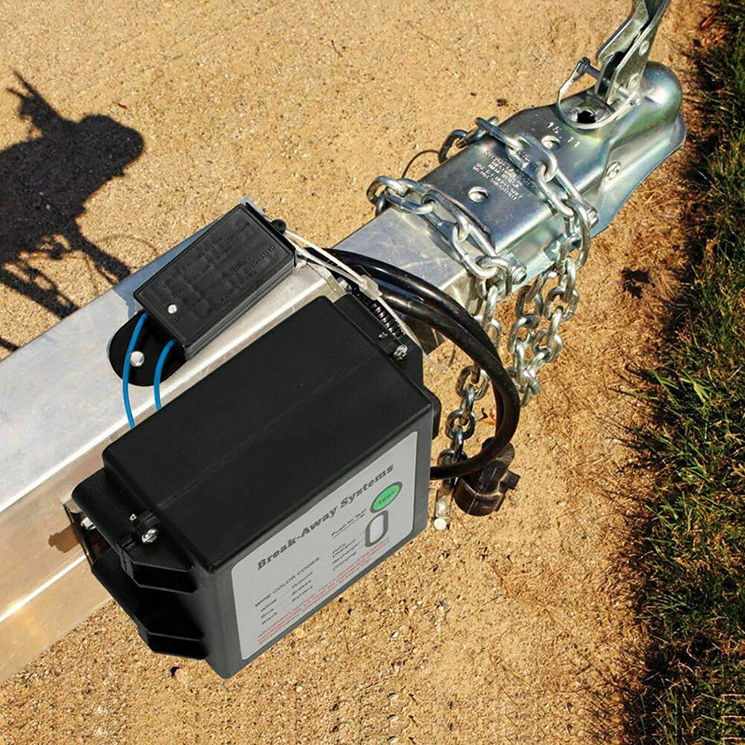 Trailer Brakes Breakaway Kit, 12V LED Test Break Away System for RV Trailer Brake System with LED Indicator Universal PP for Campers, Small Trailers, Boat Trailers image number 1