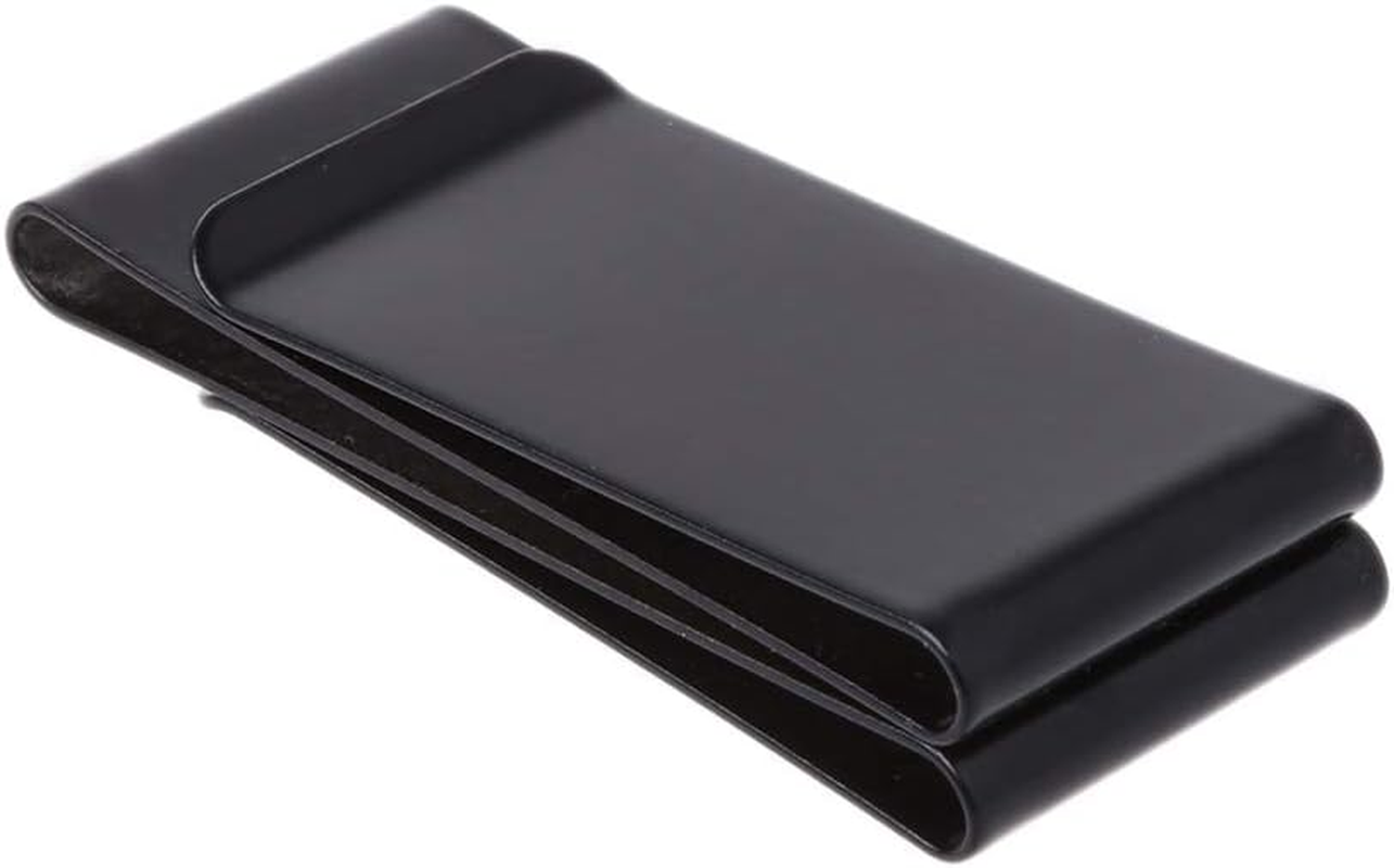 [Xinsheinelry] Stainless Steel Double Sided Money Clip Wallet Wallet Credit Card ID Holder Neck Leather Jewelry Clear Girls Transparent Wallet Keychain