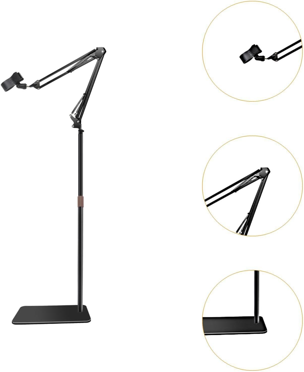 Motivetech Hands Free Hair Dryers Stand Floor Blower Stand Holder Adjustable Practical Non Slip 180 Degrees Rotatable for Pet Grooming, Height 70Cm to 99Cm - Height 40Cm To 69Cm image number 4