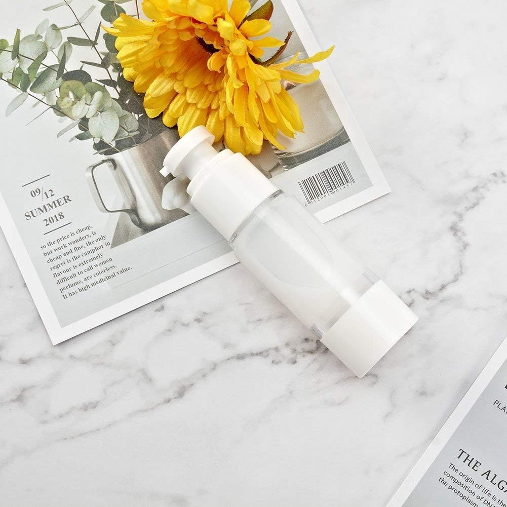 1 Oz 30Ml Clear Airless Cosmetic Cream Pump Bottle Travel Size Dispenser Refillable Containers/Foundation for Shampoo (Pack of 6) image number 1