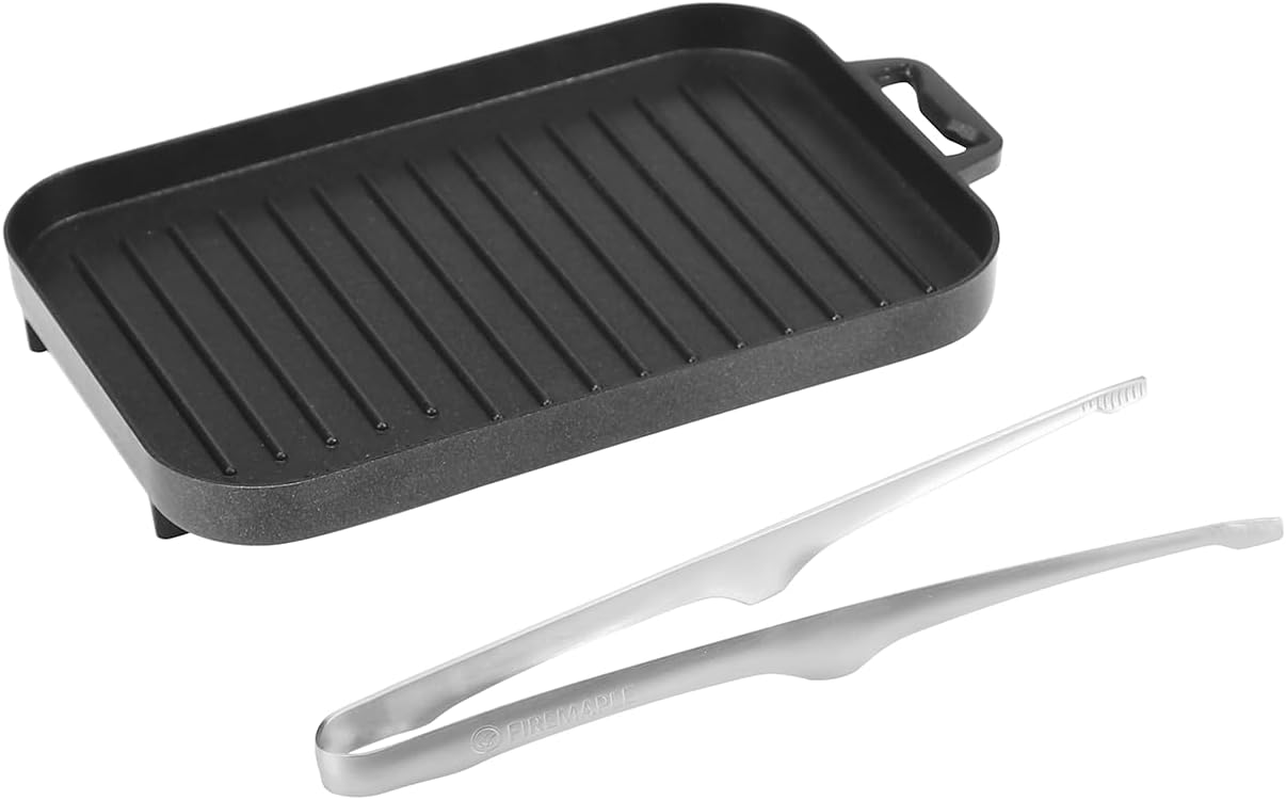 Fire-Maple Sunflower Camping Griddle Plate with Stainless Steel Tongs Compact Aluminium Alloy Mini Grill Pan Set - Portable Gas Heating Kit for Outdoor and Indoor Use image number 4
