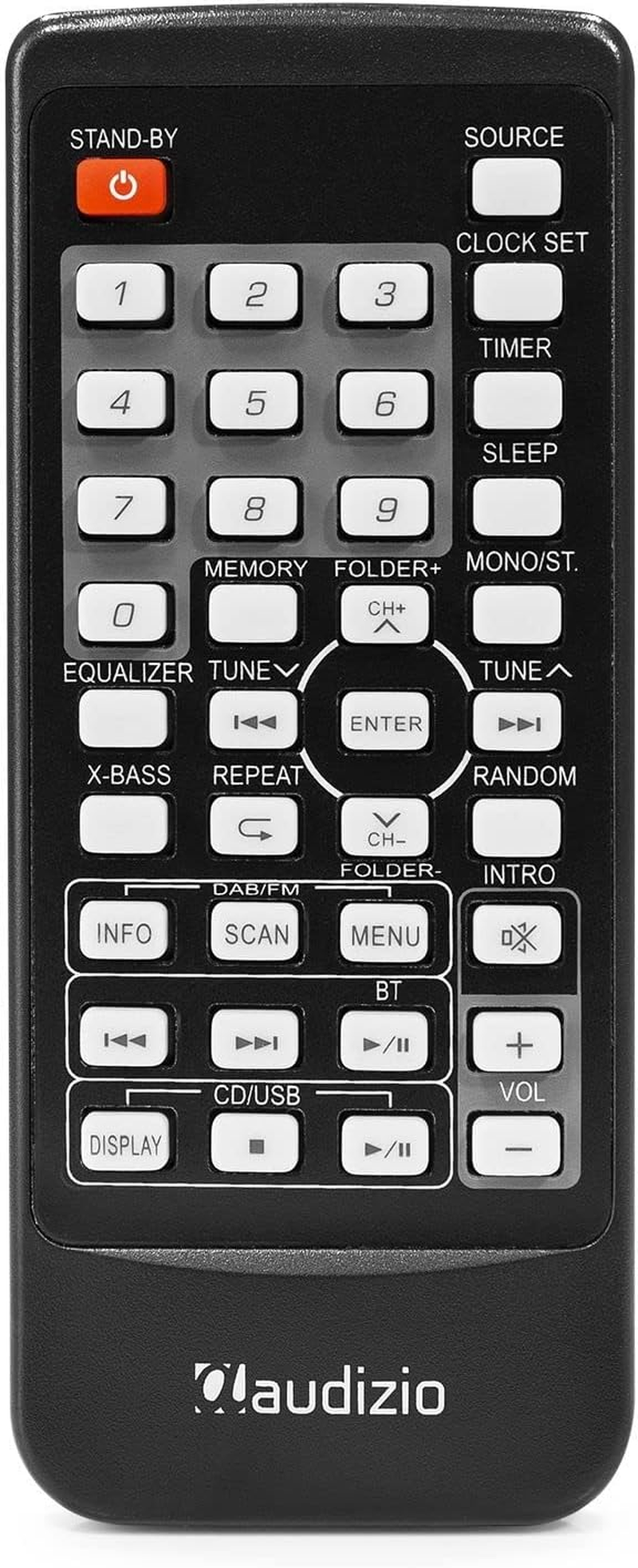 Audizio Arles &ndash; Micro Hifi System DAB+ Black/Silver, FM, CD, MP3, USB image number 2