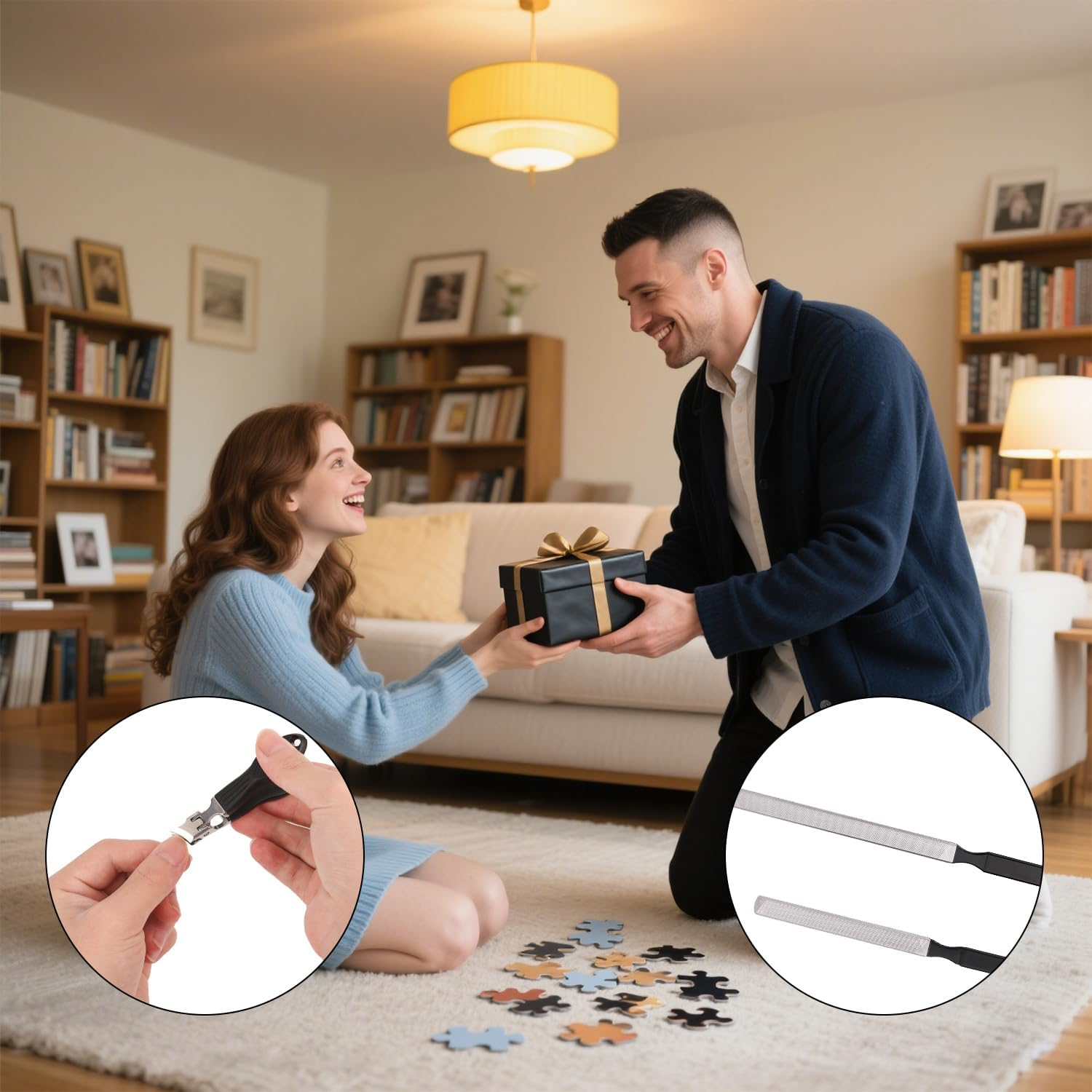 BOXOB Black Nail Clippers, Stainless Steel Household Nail Clipper Files Wide Jaw Opening Anti-Splash Slanted Fingernail Trimmer for Women and Men Pet