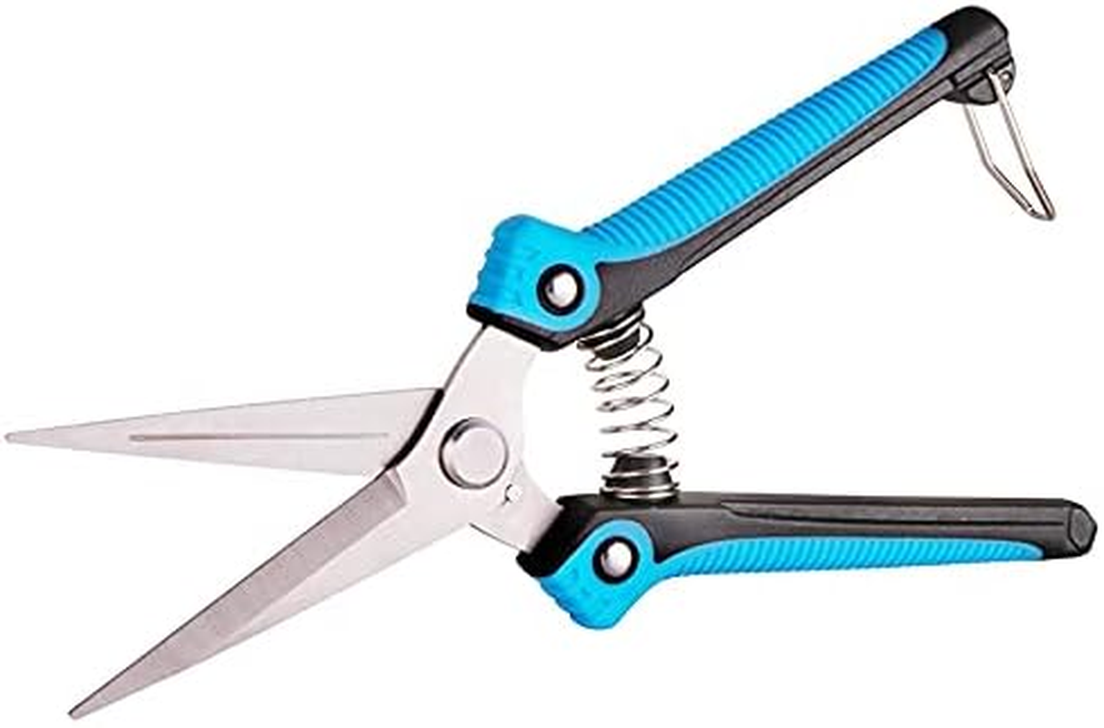 ARFUKA Garden Scissors, Pruning Shears with Straight Blades, Florist Scissors, Multi-Tasking Garden Snips for Arranging Flowers, Trimming Plants and Harvesting Herbs, Fruits or Vegetables (Blue) image number 1