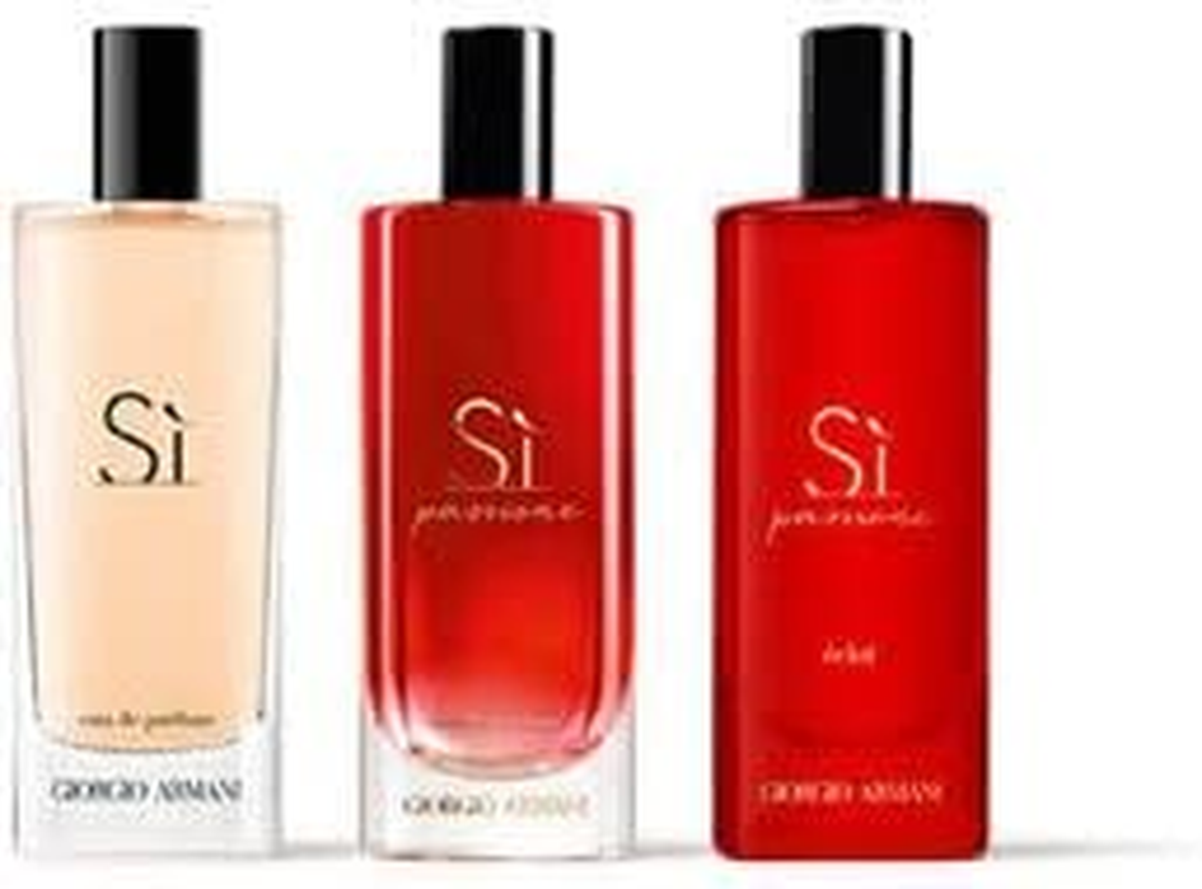 Giorgio Armani S&igrave; 15ML Unisex Eau De Parfum Travel Size Fragrance Gift Set