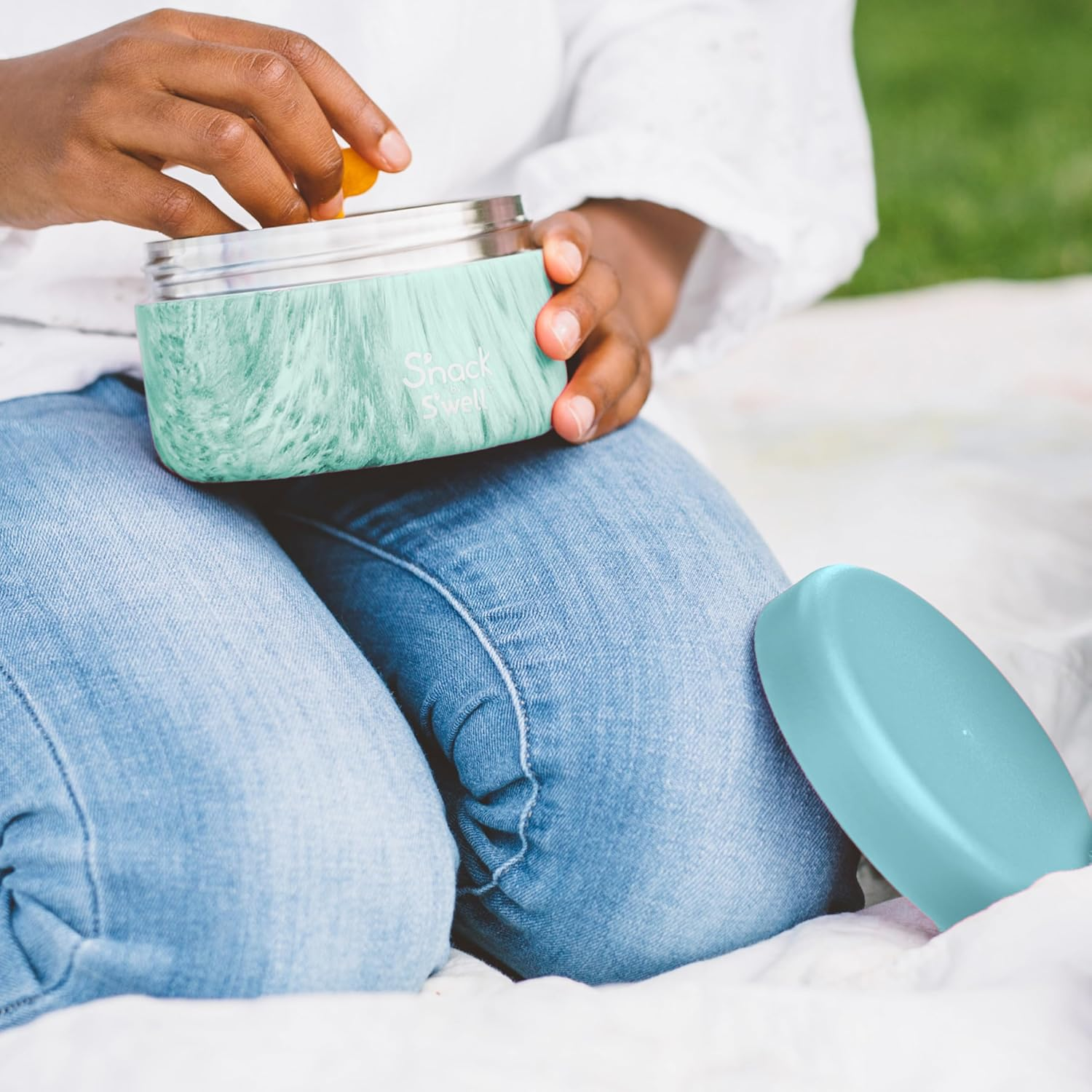 S'Well S'Nack by Stainless Steel Food Container - 10 Oz - Peppermint Tree - Double-Layered Insulated Bowls Keep Food Cold for 10 Hours and Hot for 4 - Bpa-Free image number 3