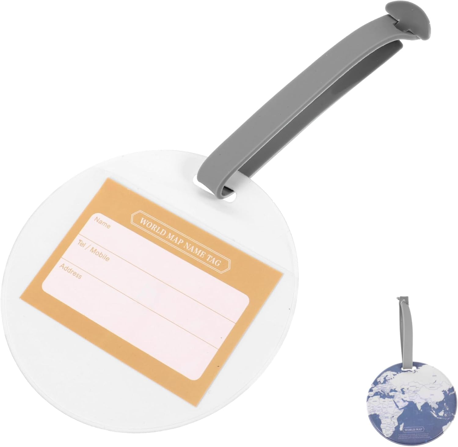 GLSTOY Funny Luggage Tags World Map PVC Suitcase Tags for Women Men Travel Accessories