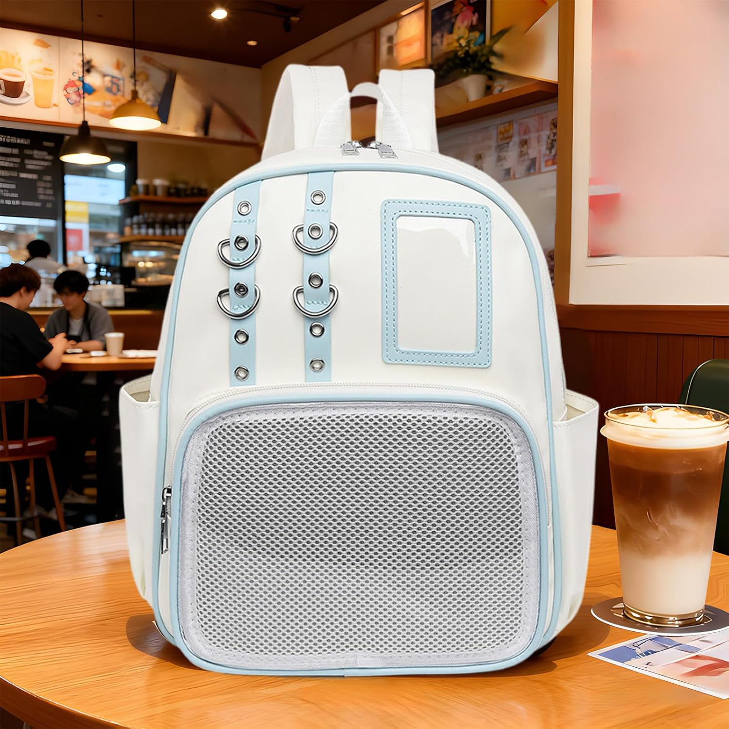 PU Bag,Organizer Purse with Pin Board - Badge Display Purse | for Work Fitness Everyday Sports Travel Luggage Hiking Comic Con Outdoors - Black image number 3