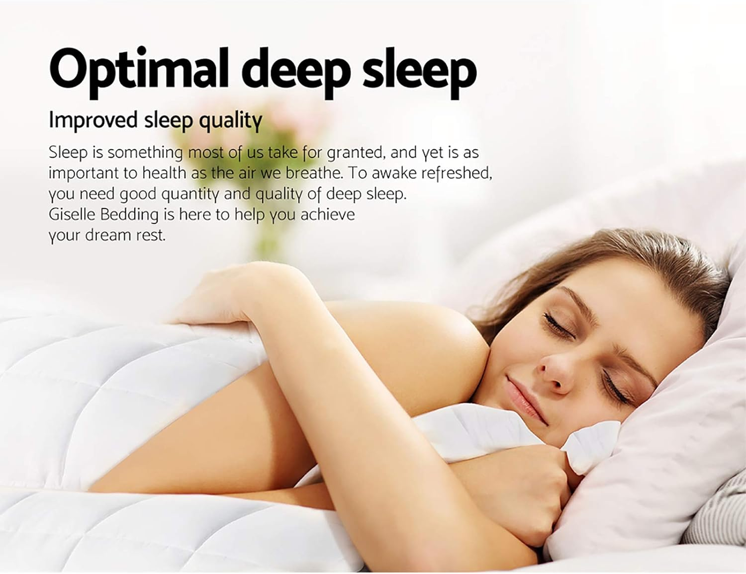 Giselle Bedding Goose Quilt Down, 800Gsm King Quilts Winter Blanket Duvet Comforter Feather Home Bedroom Bed Travel, Lightweight Breathable Soft Cotton Cover Baffle Construction White image number 5