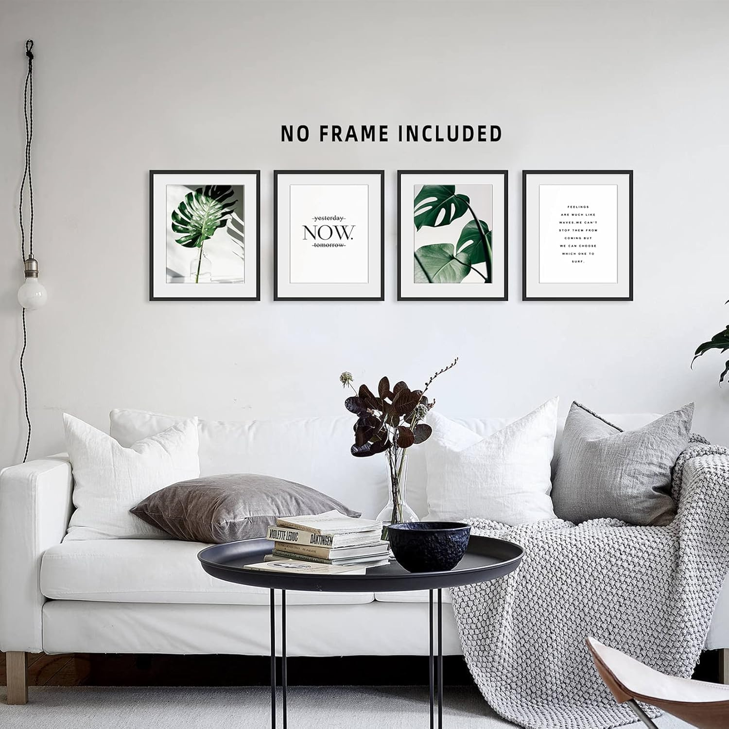 Plant Leaf Posters Botanical Prints Canvas Green Wall Art Paintings Boho Wall Decor Wall Art for Living Room Decor for Bedroom Aesthetic Poster Artwork(Set of 4Pcs)-Unframed-8"X10"Inch (Option 1) image number 6