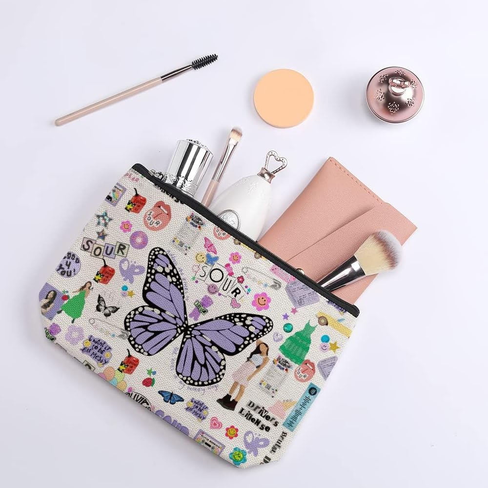 Singer Merch Makeup Bag, Music Lovers Gifts for Women, Olivi Merchandise, Birthday Gifts for or Fans, Travel Toiletry Cosmetic Organizer Zipper Pouch, 02 image number 1
