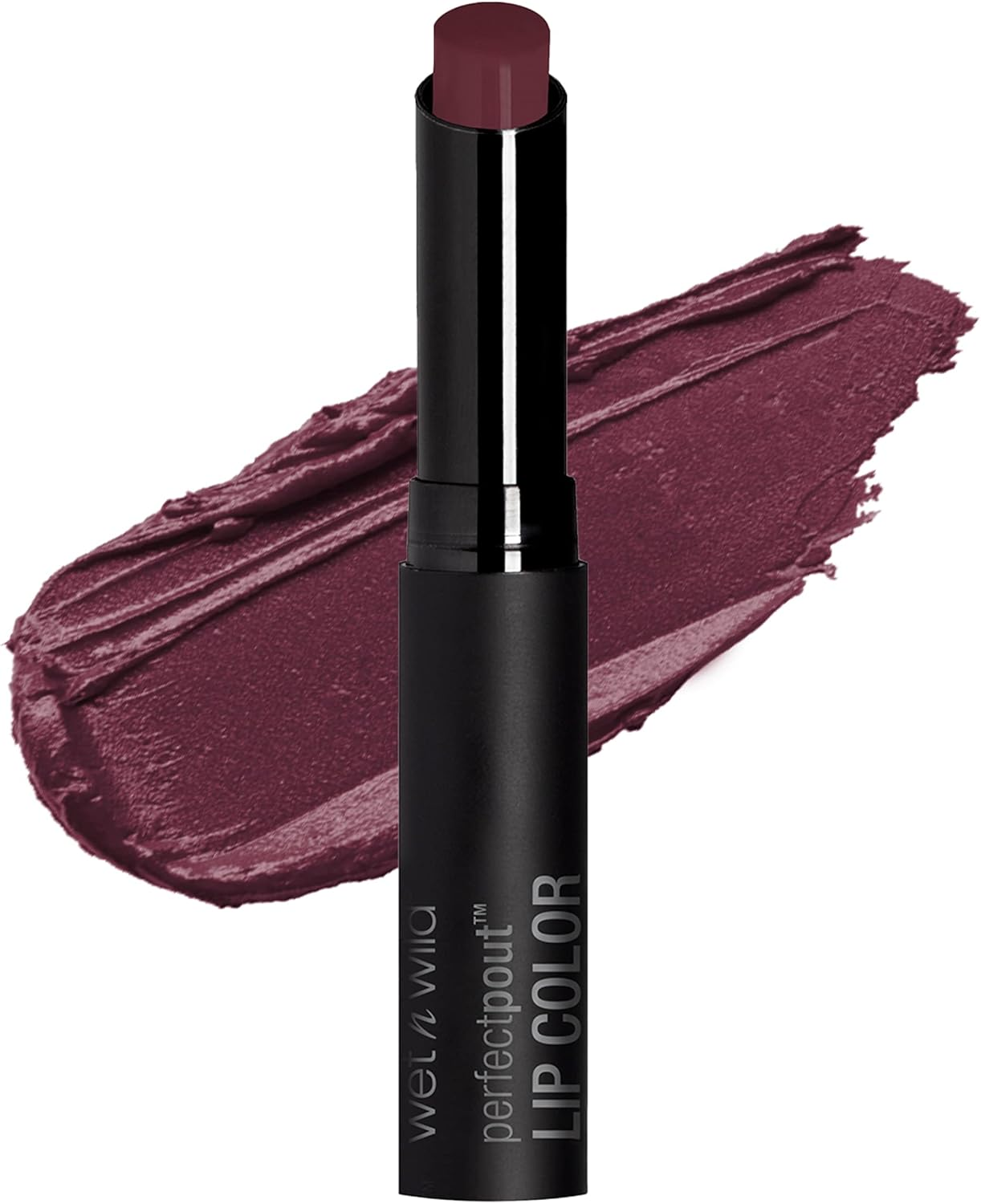 Wet N Wild Perfect Pout Lipstick, Dark Red 99% Chance of Wine, Vegan | Gluten-Free | Cruelty-Free | Lip Color, Lip Color