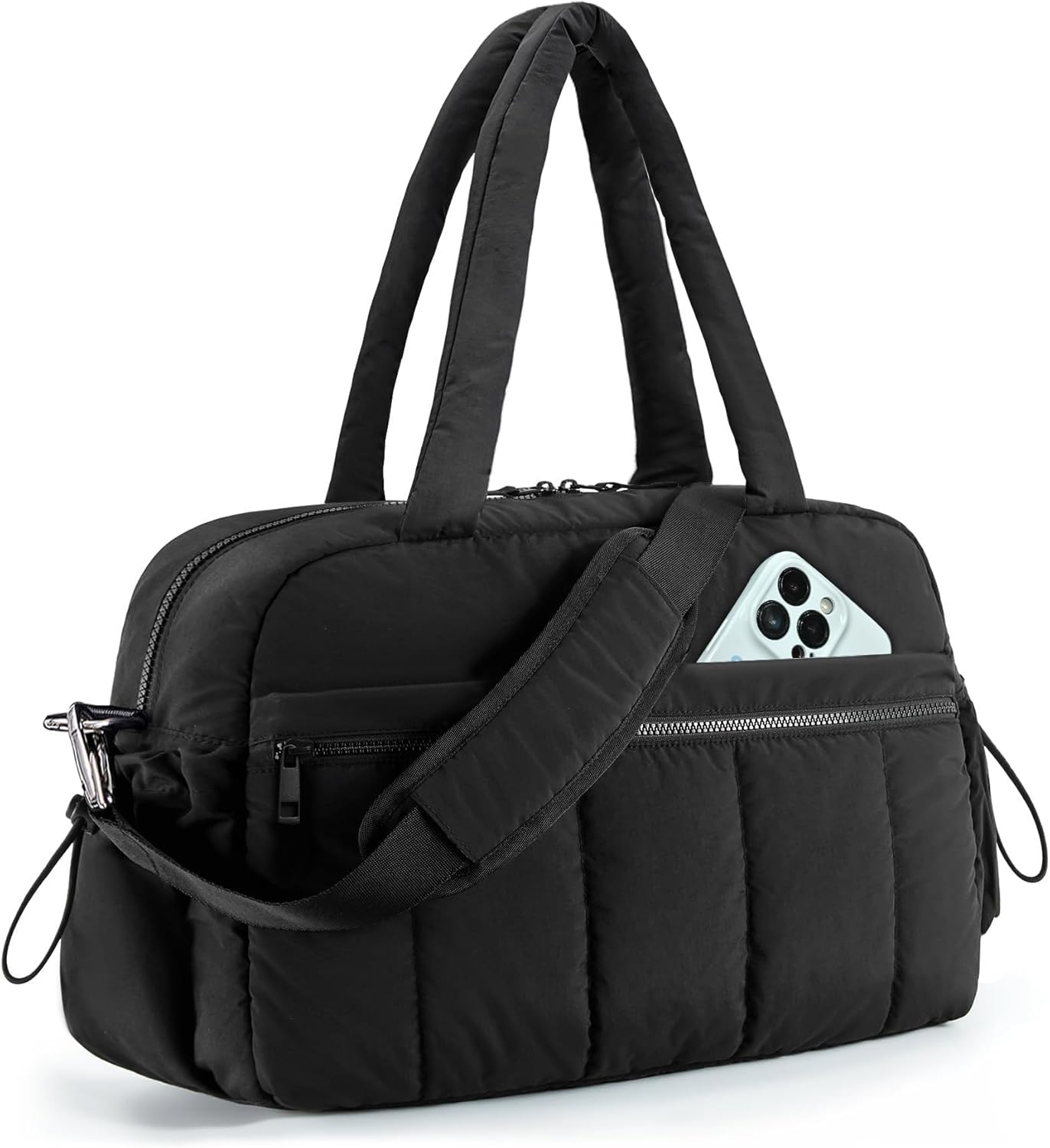 Gym Bag for Women, Duffle Bag for Travel with Wet Pocket, Lightweight Carry on Weekender Duffel, Water Resistant (Camel)