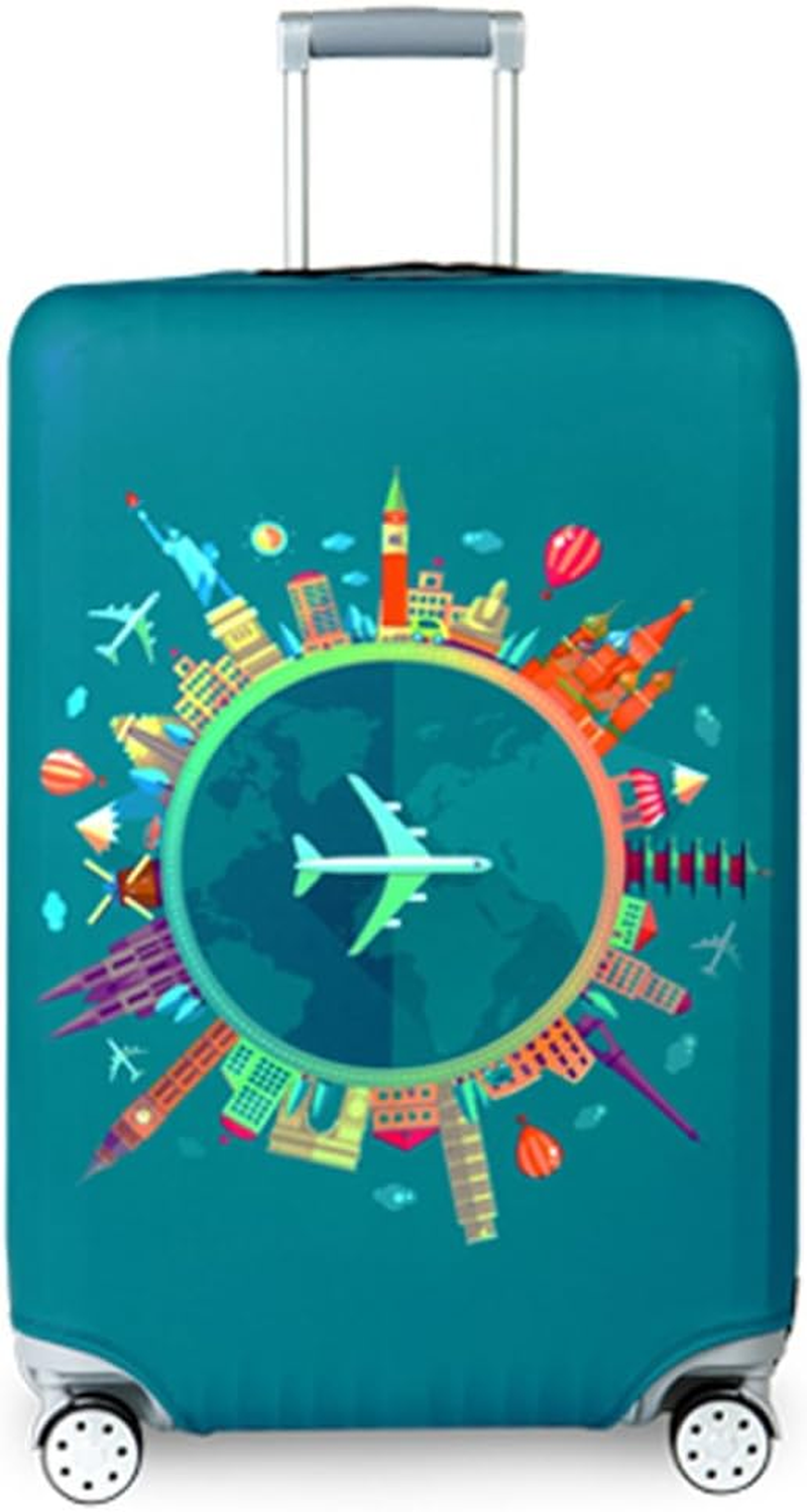 Travel Suitcase Protector Zipper Suitcase Cover Washable Print Luggage Cover 18-32 Inch