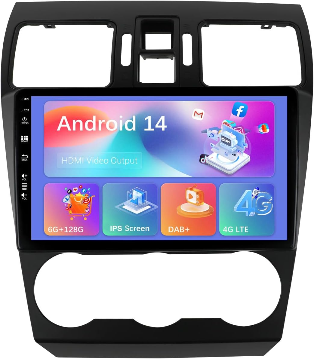 MISONDA Built in DAB+/HDMI/4G Car Stereo Radio Player Android 14 for Subaru Forester/Xv/Wrx 2012-2015 GPS Navigation Carplay Android Auto DSP BT5.0 6G+128G Head Unit image number 2