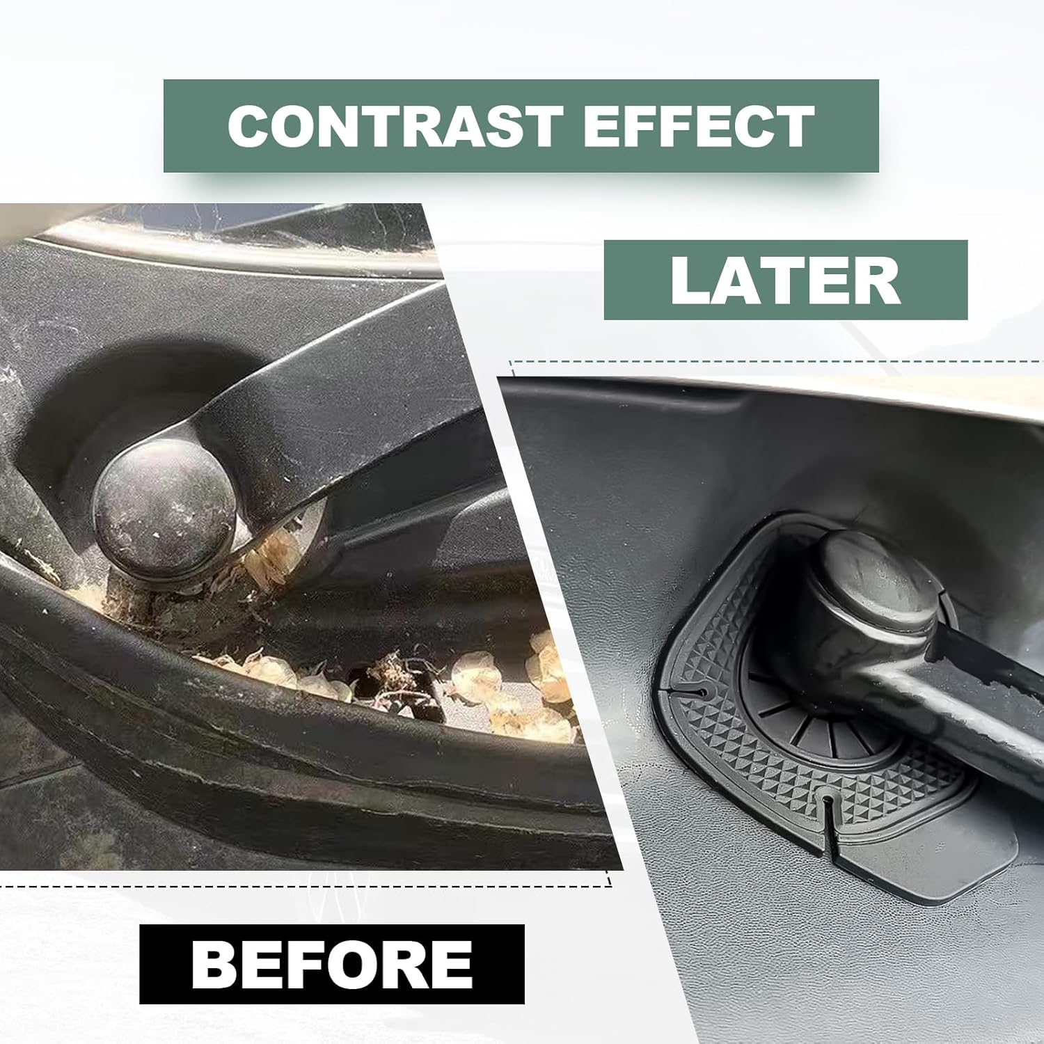 ZOKYUYS 2PCS Silicone Windshield Wiper Arm Hole Protector Cover,Front Wiper Protective Guards,Dust-Proof Wipers Arms Protector Cover,Wiper Dust Jacket Anti-Leaf Universal for Most Cars image number 6