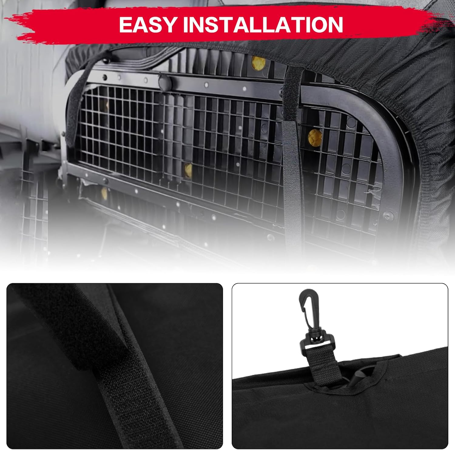 Smotrcc UTV Ranger Seat Covers Compatible with Polaris Ranger 500 700 800 2002-2008, Heavy Duty 1680D Waterproof PU Coating Ranger Seat Cover(4 PCS) image number 4