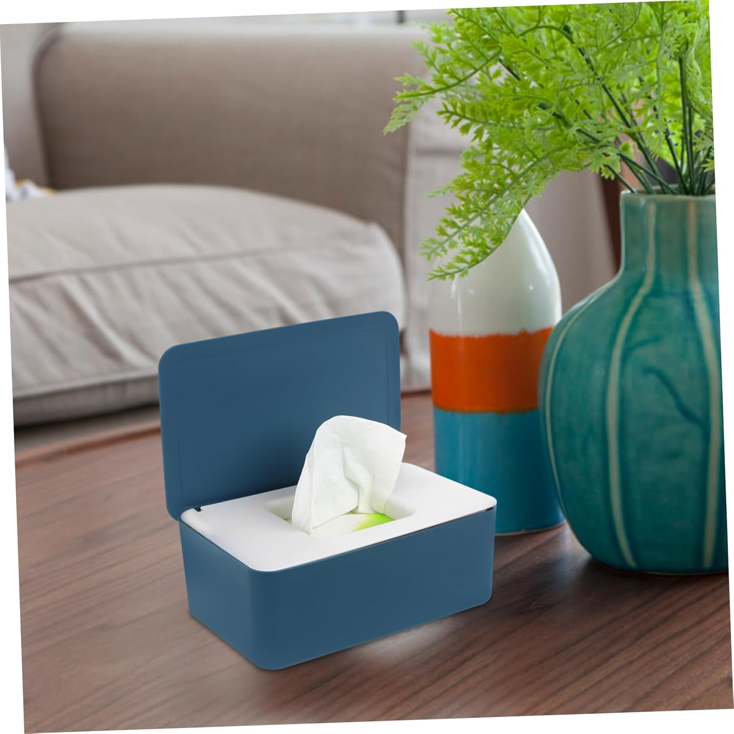 VICASKY Portable Wipes Dispenser Box Wipes Holder Storage Case Travel Tissue Organizer image number 3