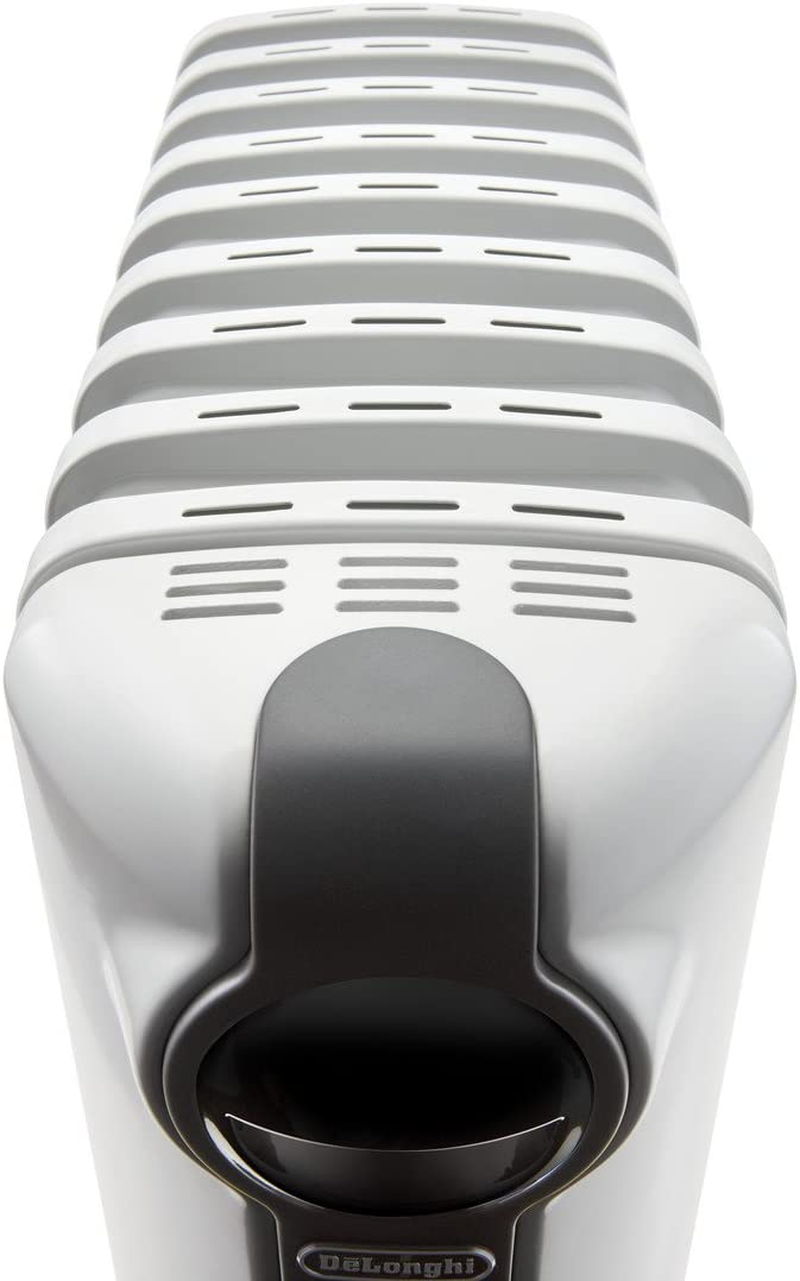 De'Longhi Radia S Electric Oil Column Heater TRRS0920T, 9 Fin Home Heater for Medium Rooms, 3 Power Settings, 24-Hour Timer, 2000W, White image number 1