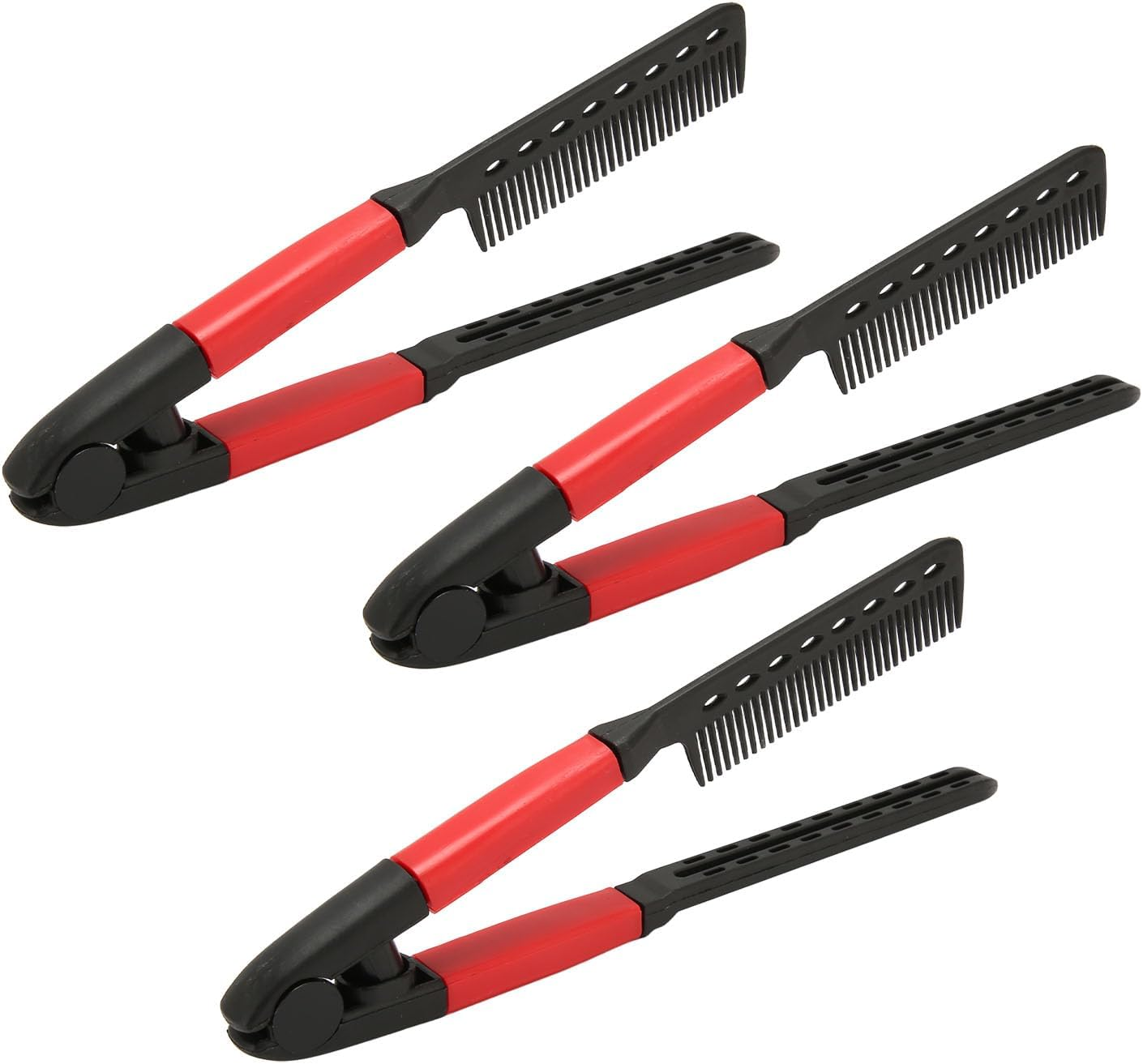 V Shaped Hair Straightening Comb Set Straightening Knotty Unkempt Hair for Beautiful Hairstyle 3Pcs image number 6